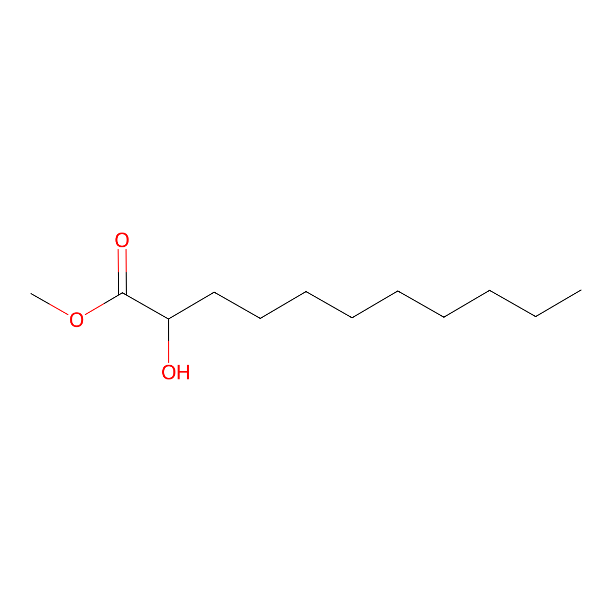 Methyl 2-hydroxyundecanoate molecular structure, CAS 14919-24-5