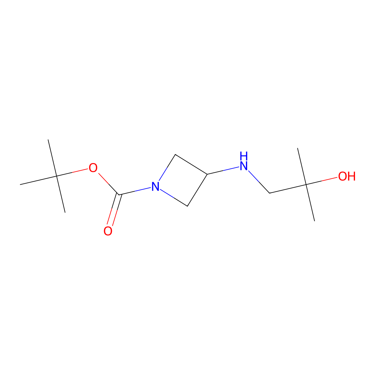 Tert-butyl3-[(2-hydroxy-2-methylpropyl)amino]azetidine-1-carboxylate molecular structure, CAS 1491900-06-1