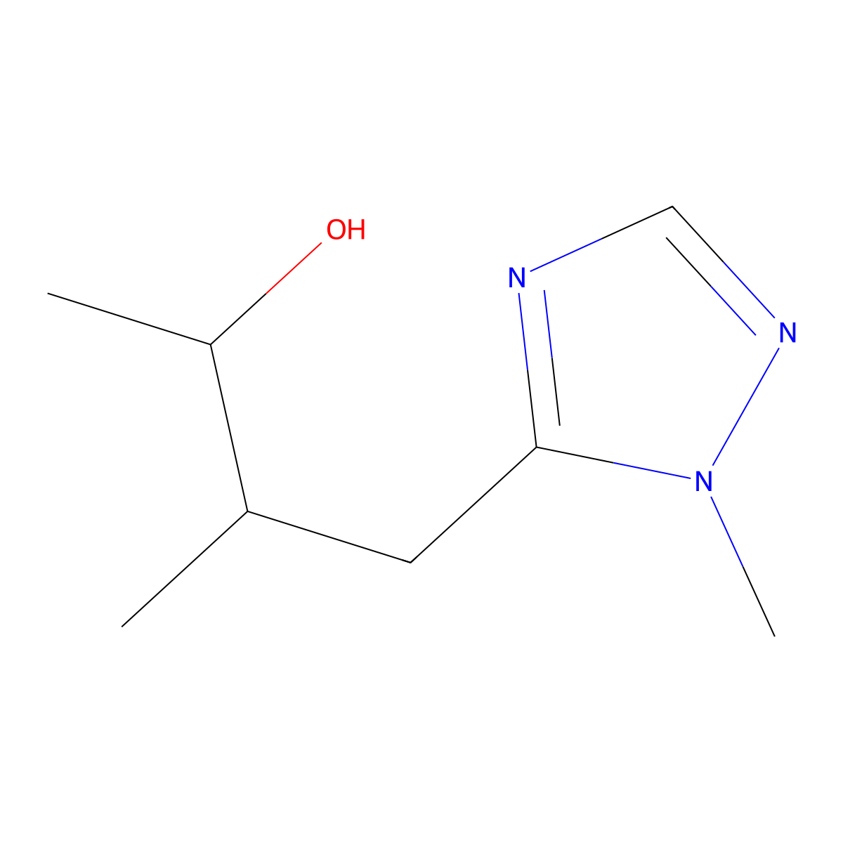 3-methyl-4-(1-methyl-1H-1,2,4-triazol-5-yl)butan-2-ol molecular structure, CAS 1491901-80-4