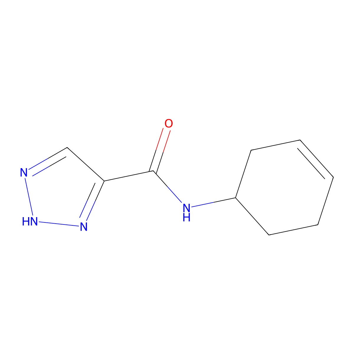 N-(cyclohex-3-en-1-yl)-2H-1,2,3-triazole-4-carboxamide molecular structure, CAS 1491906-97-8