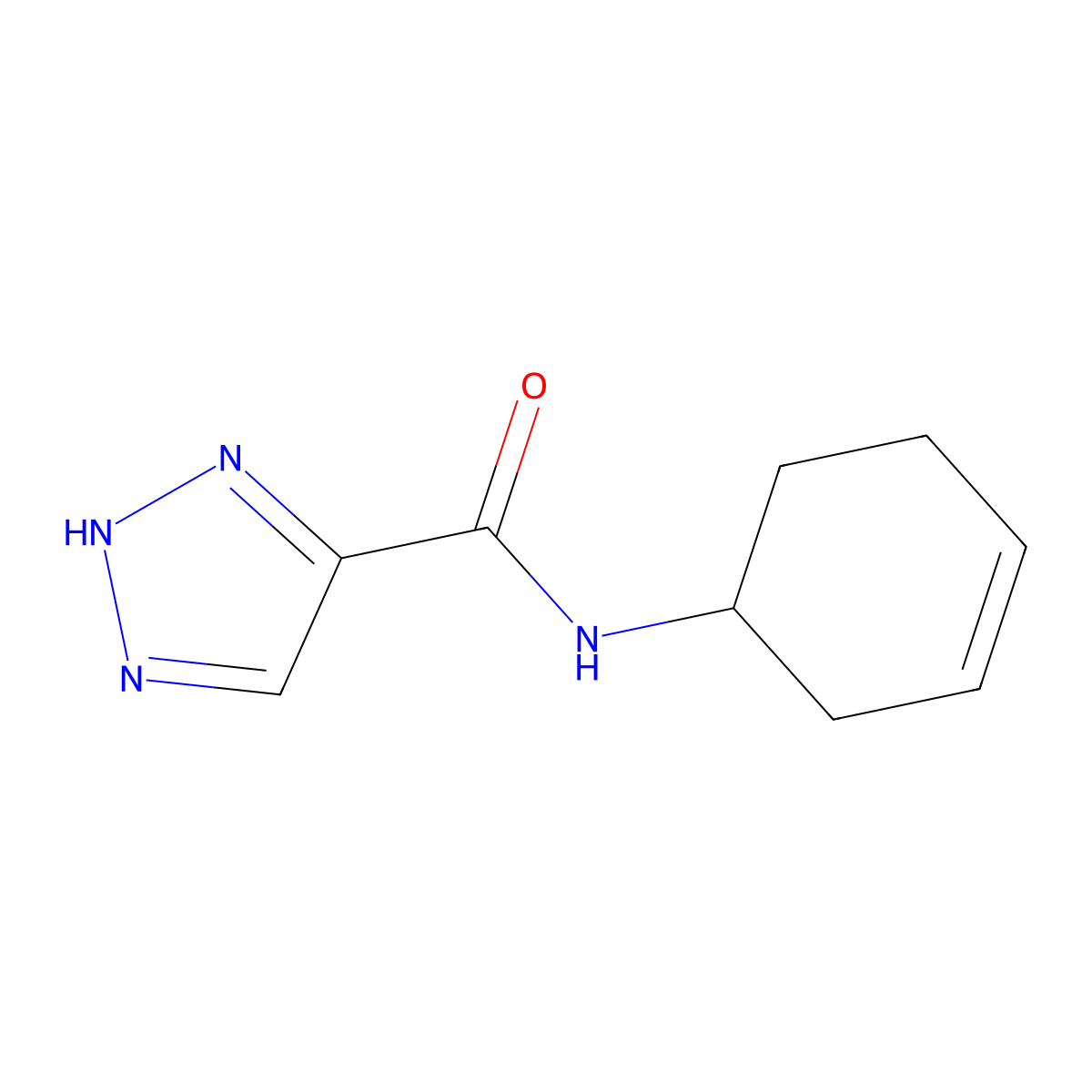 N-(cyclohex-3-en-1-yl)-2H-1,2,3-triazole-4-carboxamide molecular structure, CAS 1491906-97-8
