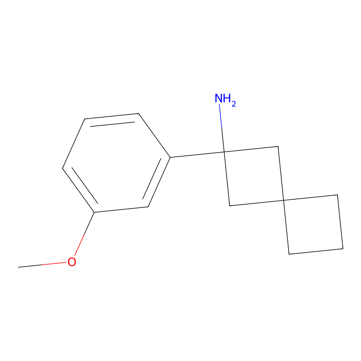 2-(3-Methoxyphenyl)spiro[3.3]heptan-2-amine molecular structure, CAS 1491913-72-4