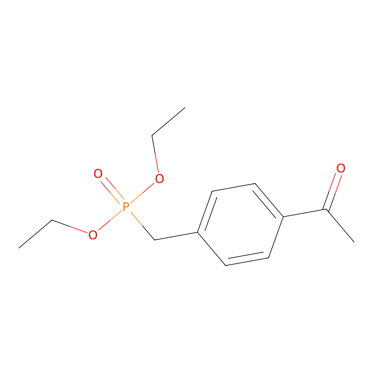 Phosphonic acid, [(4-acetylphenyl)methyl]-, diethyl ester molecular structure, CAS 149193-16-8