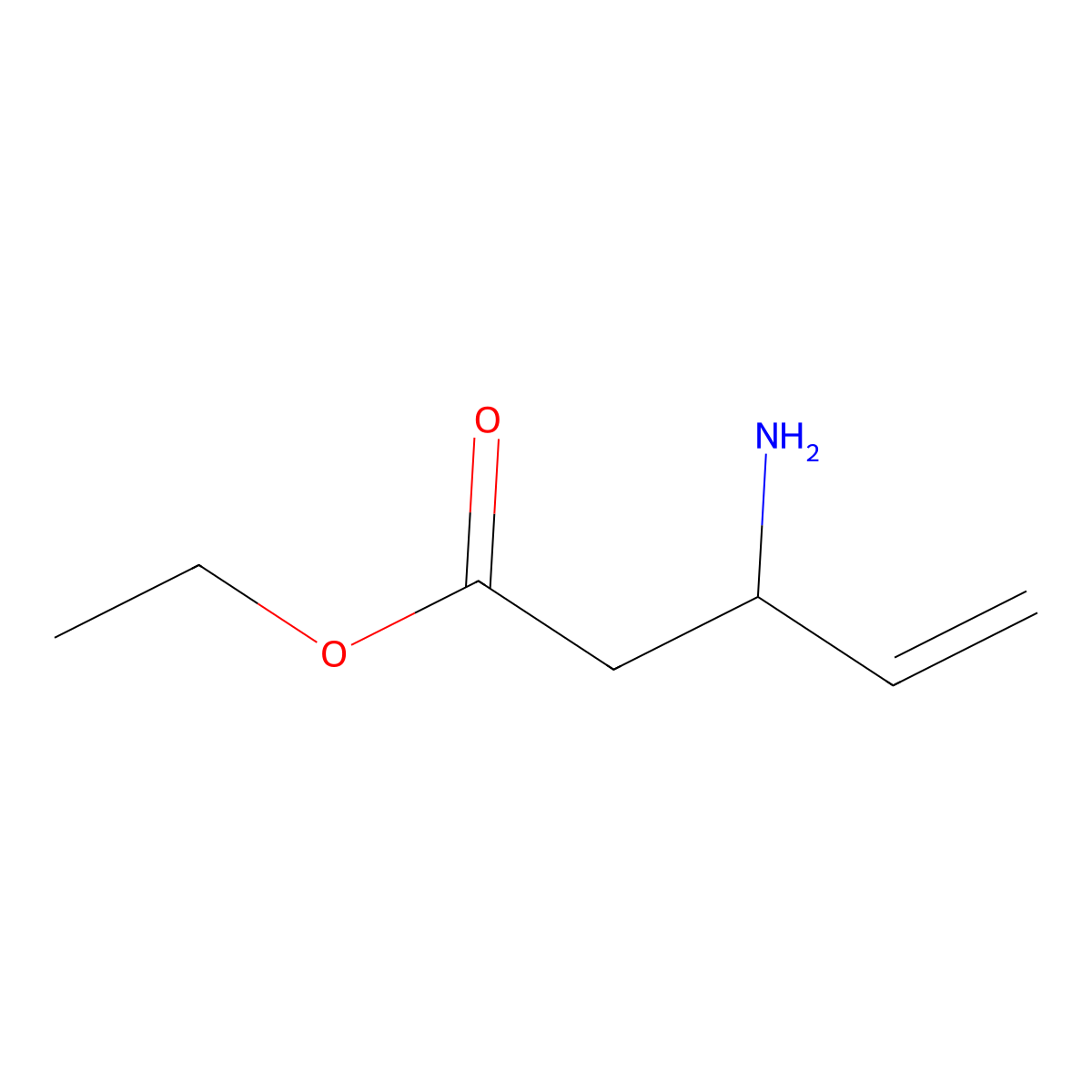 Ethyl 3-aminopent-4-enoate molecular structure, CAS 149193-76-0