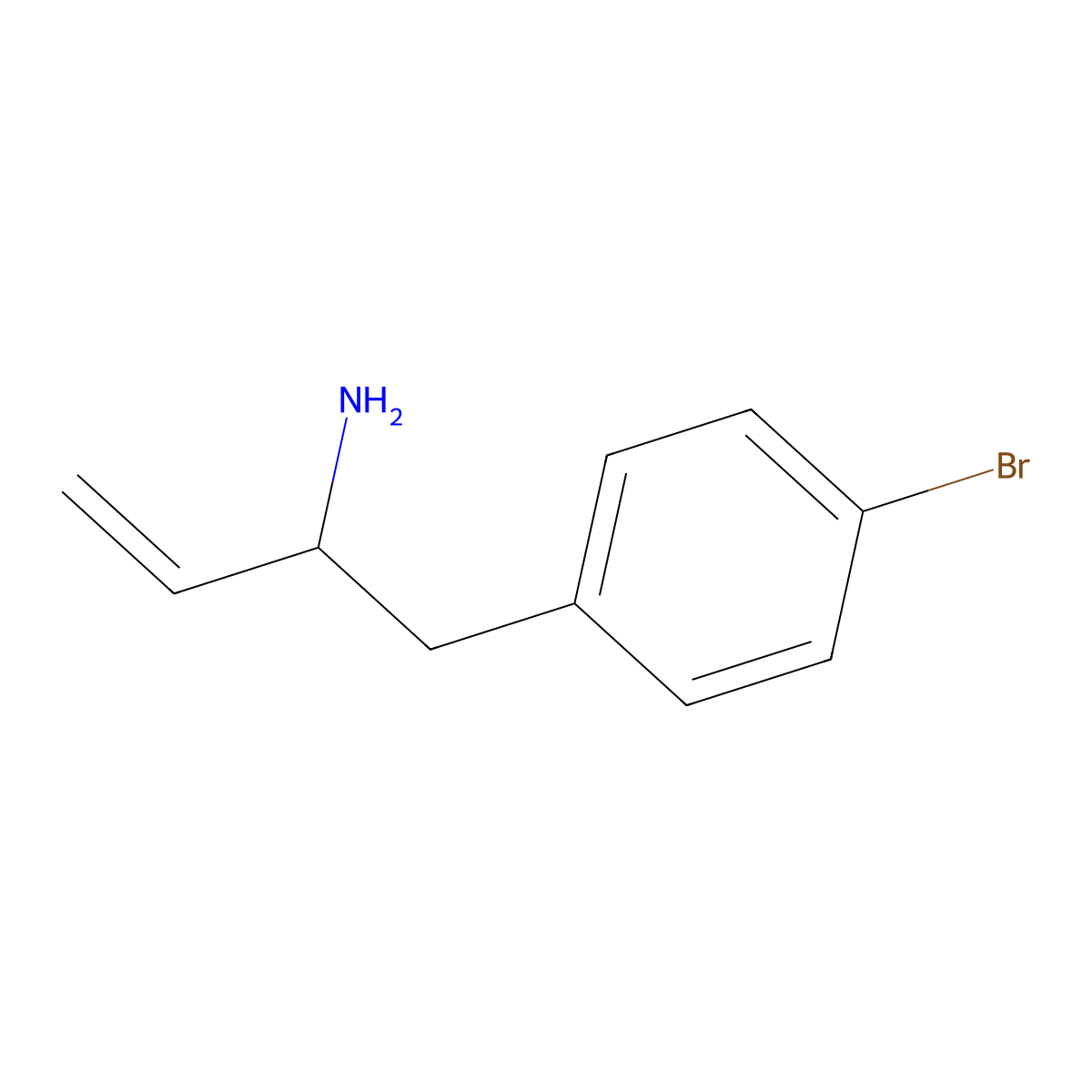 1-(4-Bromophenyl)but-3-en-2-amine molecular structure, CAS 1491930-83-6