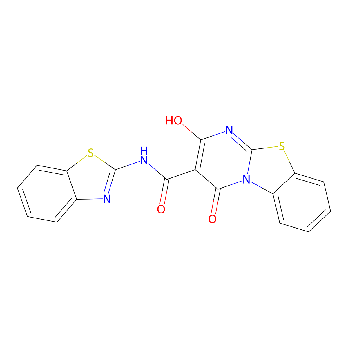 N-(1,3-benzothiazol-2-yl)-2-hydroxy-4-oxo-4H-pyrimido[2,1-b][1,3]benzothiazole-3-carboxamide molecular structure, CAS 149194-61-6