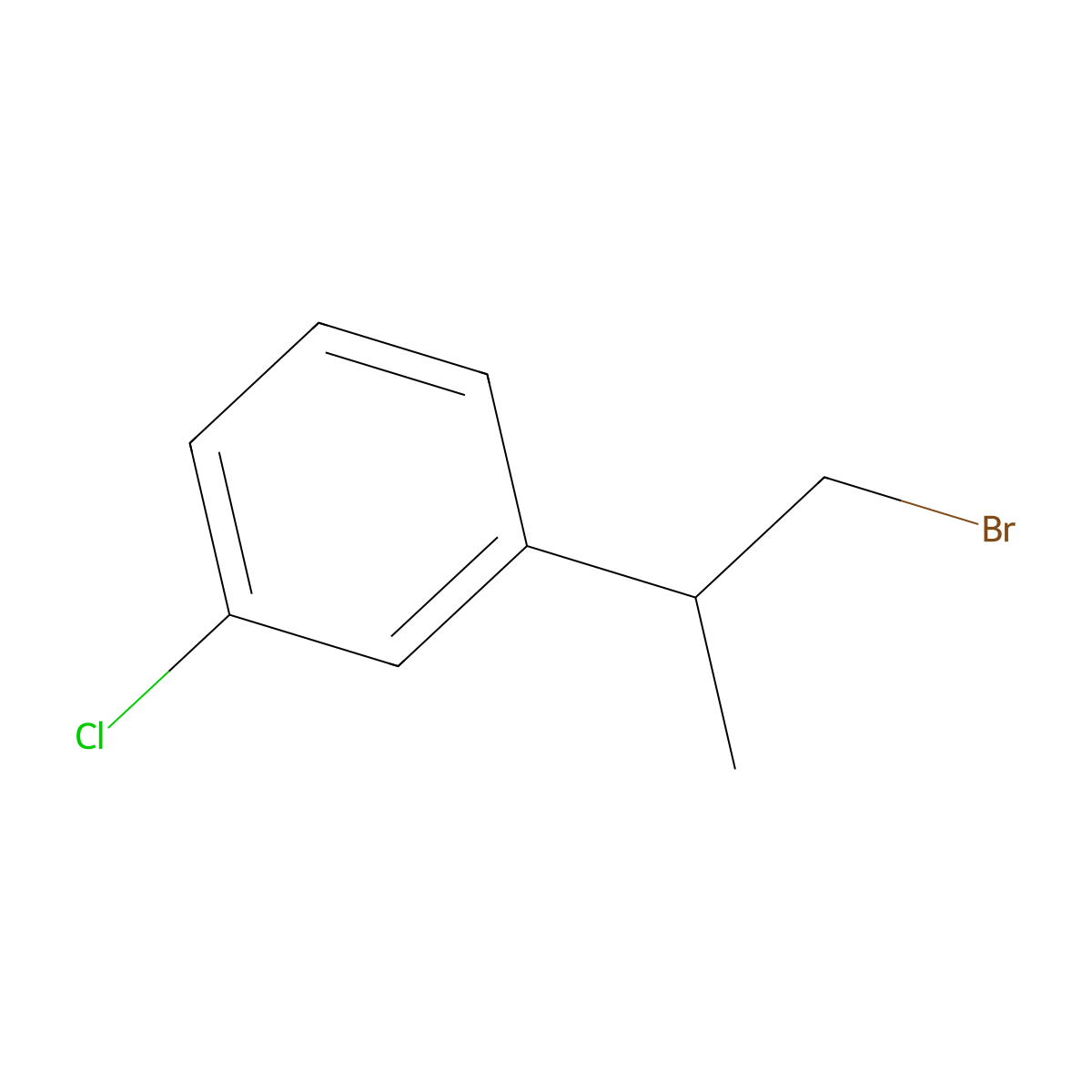 1-(1-Bromopropan-2-yl)-3-chlorobenzene molecular structure, CAS 1491940-68-1