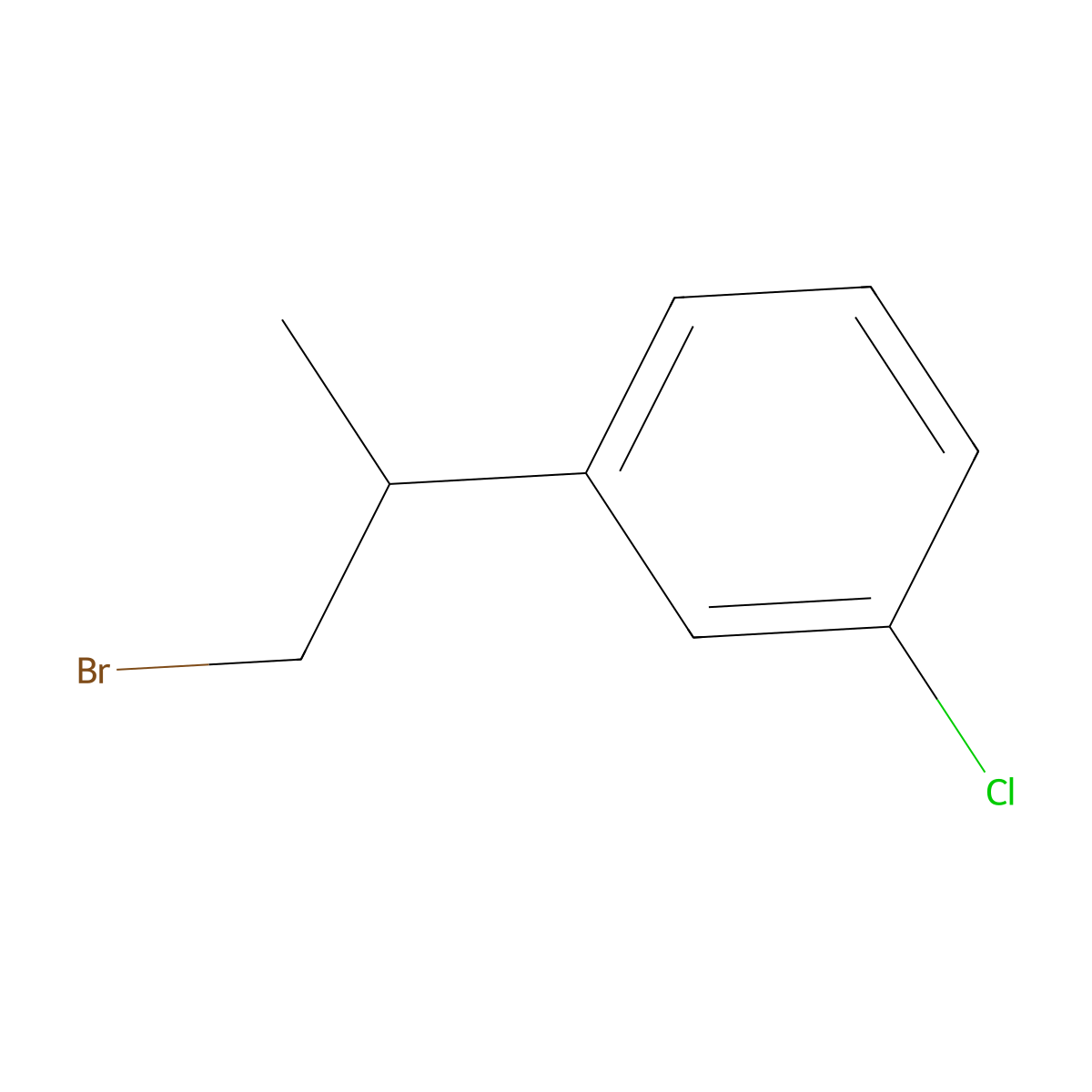 1-(1-Bromopropan-2-yl)-3-chlorobenzene molecular structure, CAS 1491940-68-1