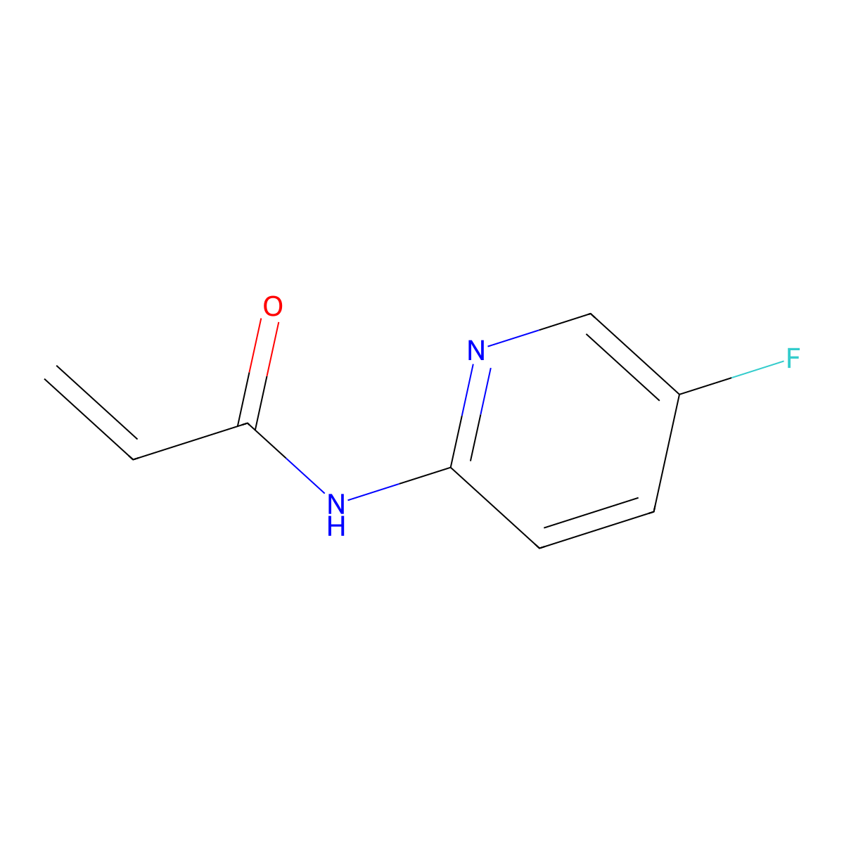 N-(5-fluoropyridin-2-yl)prop-2-enamide molecular structure, CAS 1491960-66-7