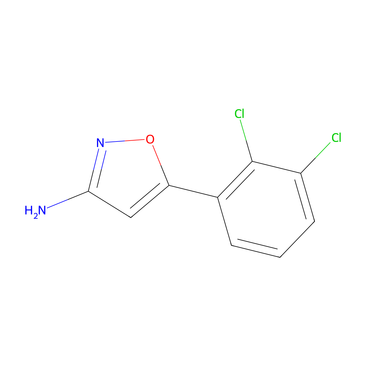 5-(2,3-Dichlorophenyl)isoxazol-3-amine molecular structure, CAS 1491995-75-5