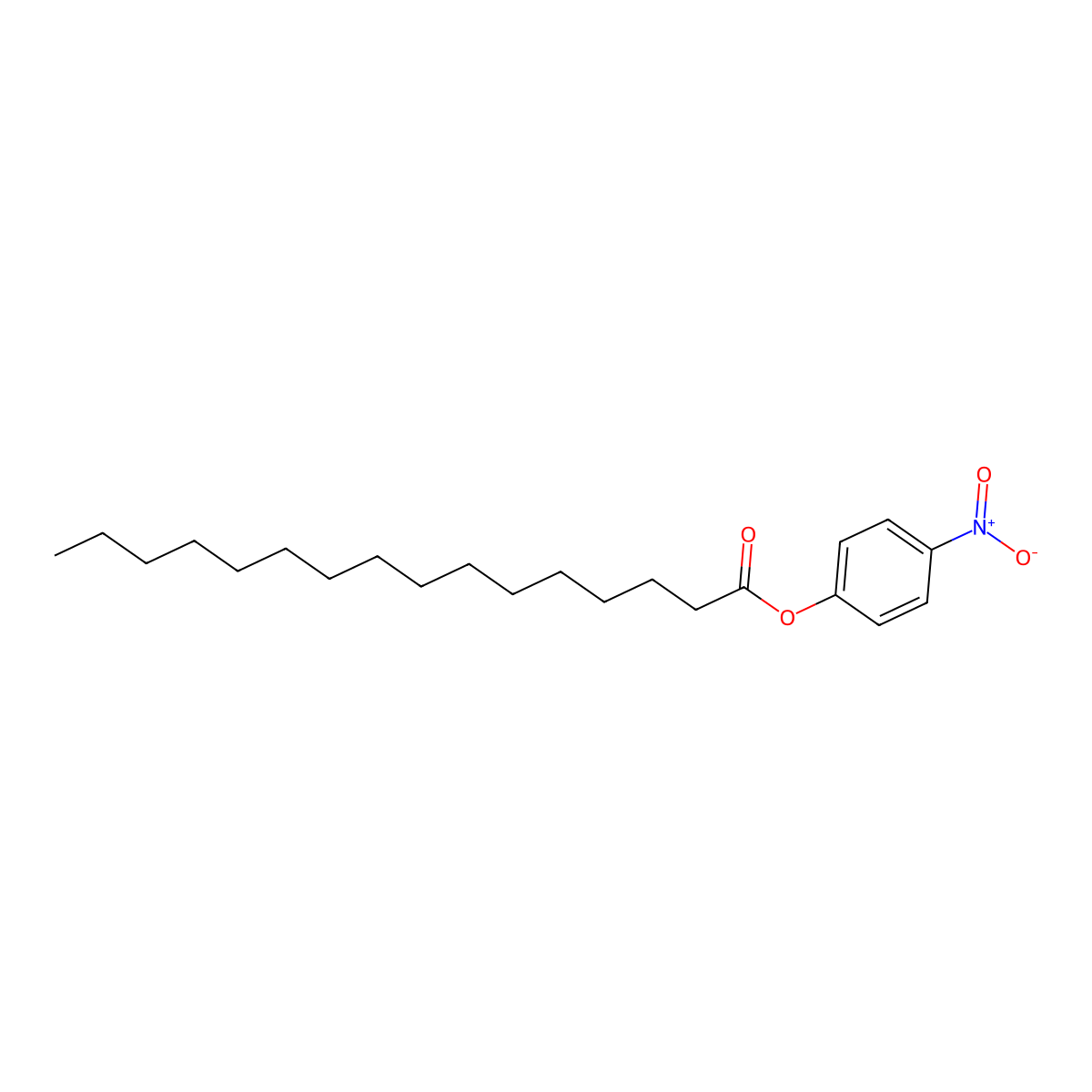p-Nitrophenyl palmitate molecular structure, CAS 1492-30-4