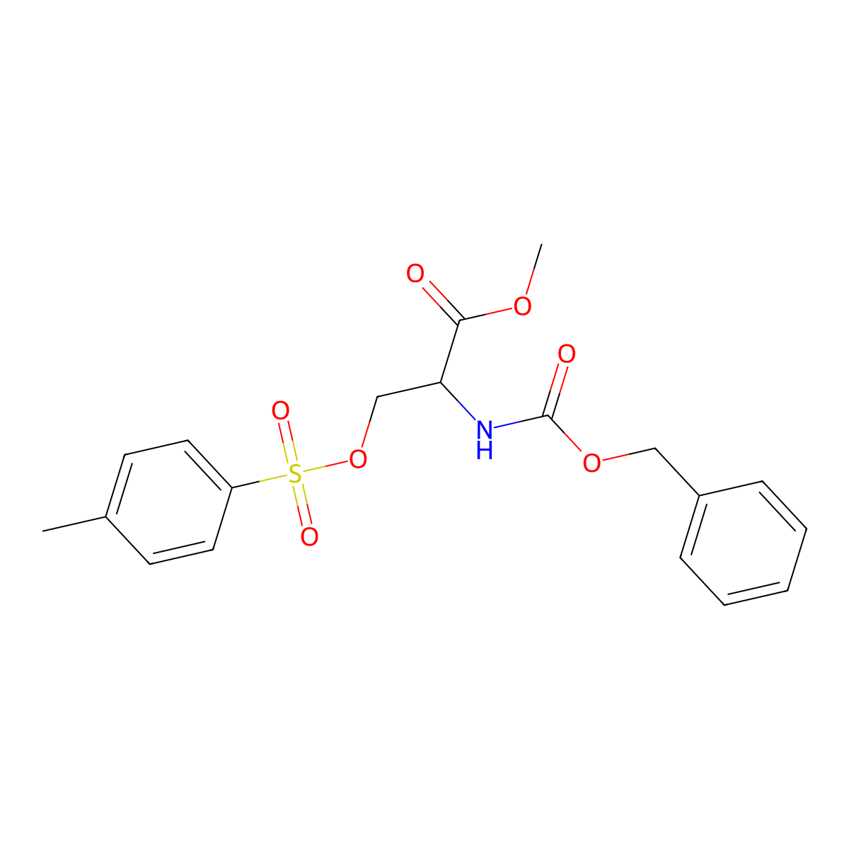 Z-Ser(Tos)-Ome molecular structure, CAS 1492-52-0