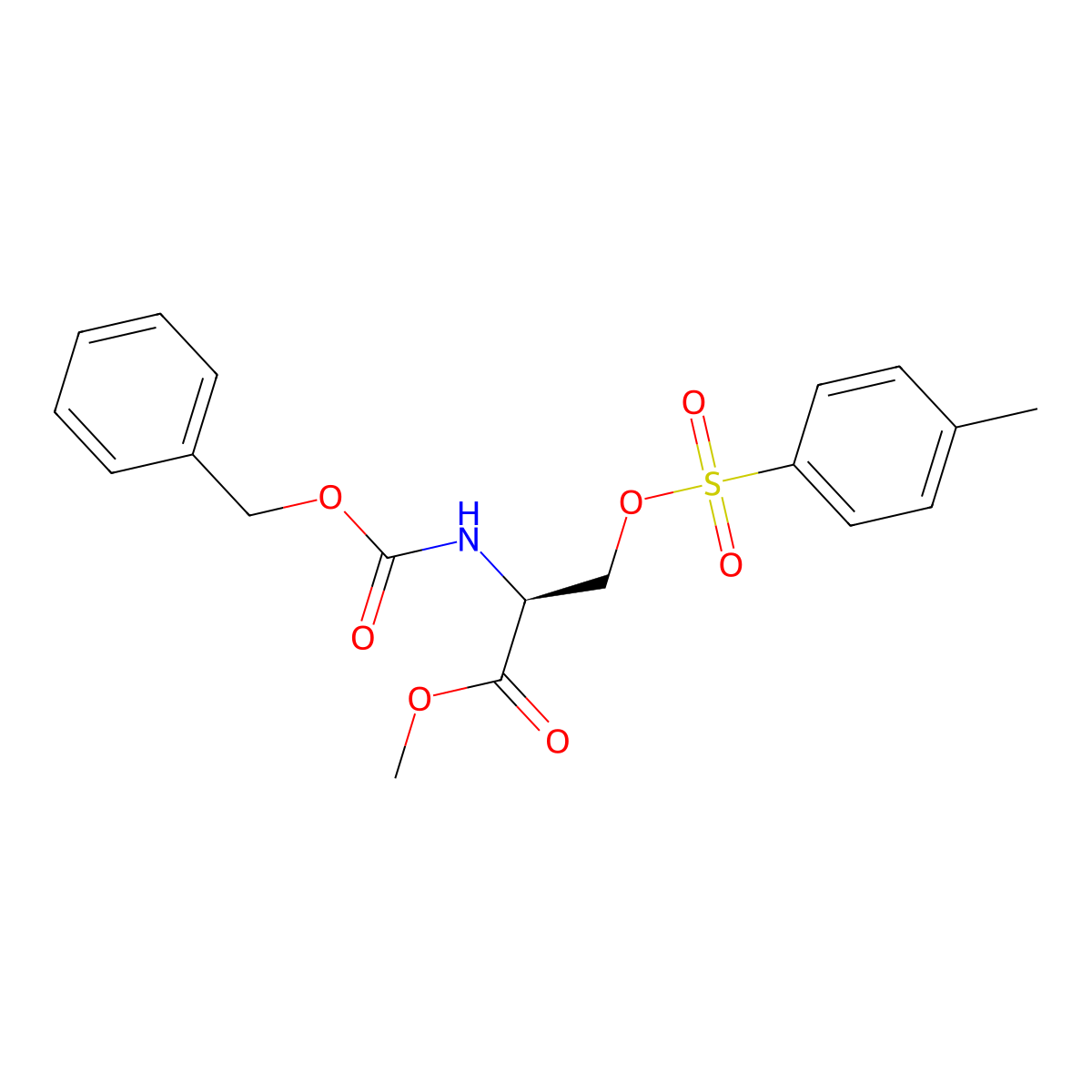 Z-Ser(Tos)-Ome molecular structure, CAS 1492-52-0