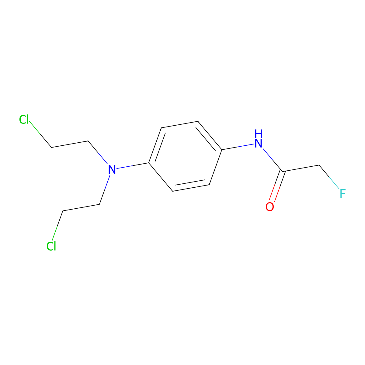 Acetanilide, 4'-(bis(2-chloroethyl)amino)-2-fluoro- molecular structure, CAS 1492-93-9