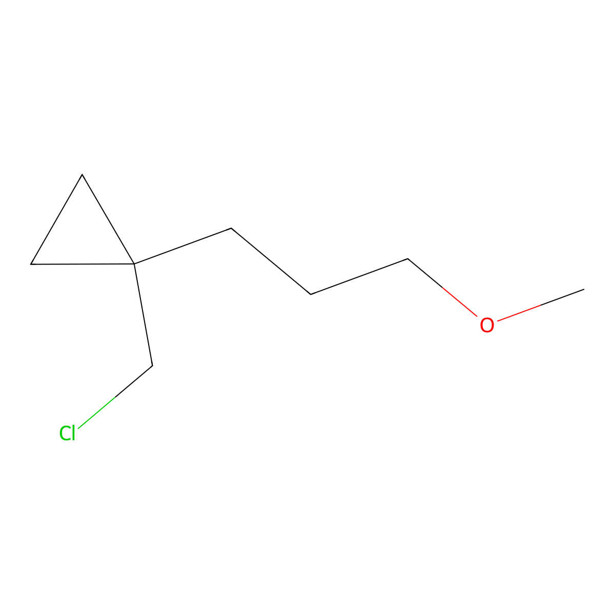 1-(Chloromethyl)-1-(3-methoxypropyl)cyclopropane molecular structure, CAS 1492001-01-0