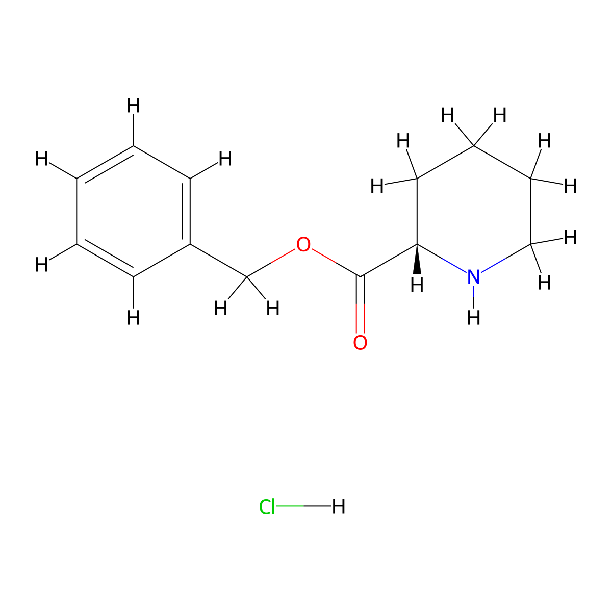 (S)-Benzyl piperidine-2-carboxylate hydrochloride molecular structure, CAS 149201-79-6
