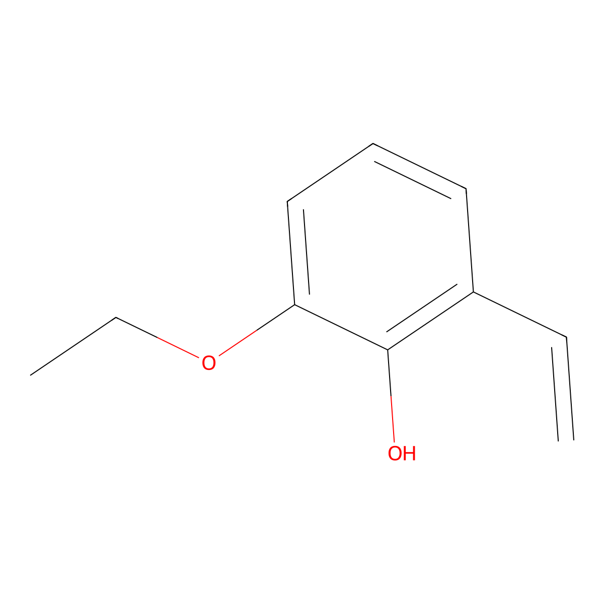 2-Ethenyl-6-ethoxyphenol molecular structure, CAS 1492018-97-9