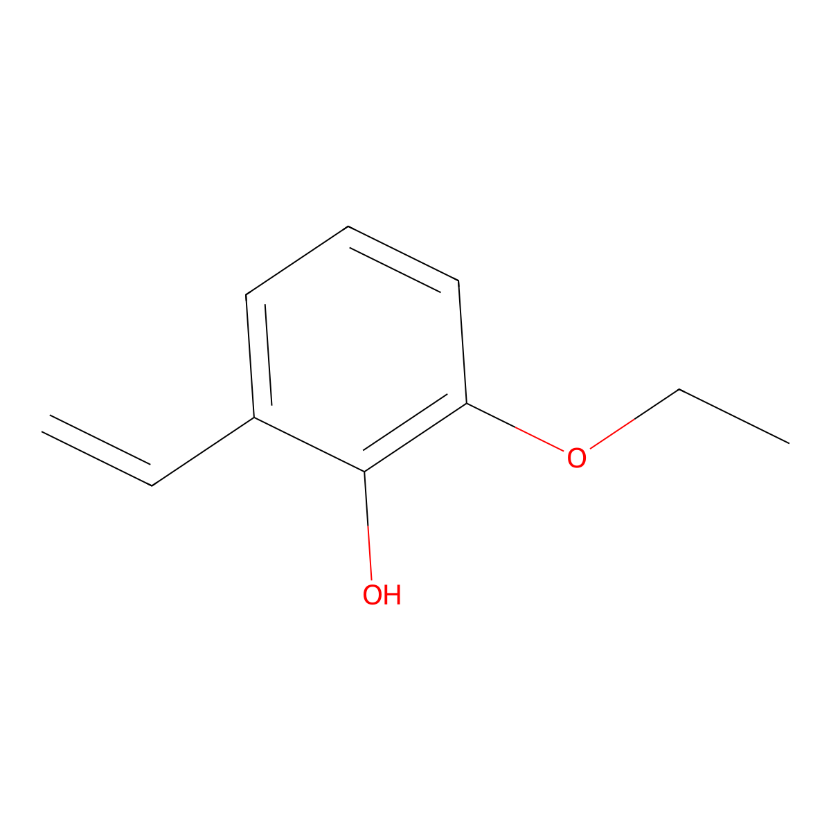 2-Ethenyl-6-ethoxyphenol molecular structure, CAS 1492018-97-9