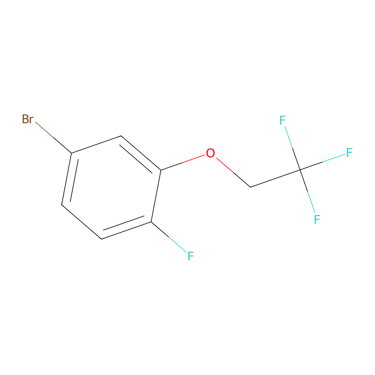 4-Bromo-1-fluoro-2-(2,2,2-trifluoroethoxy)benzene molecular structure, CAS 1492025-34-9