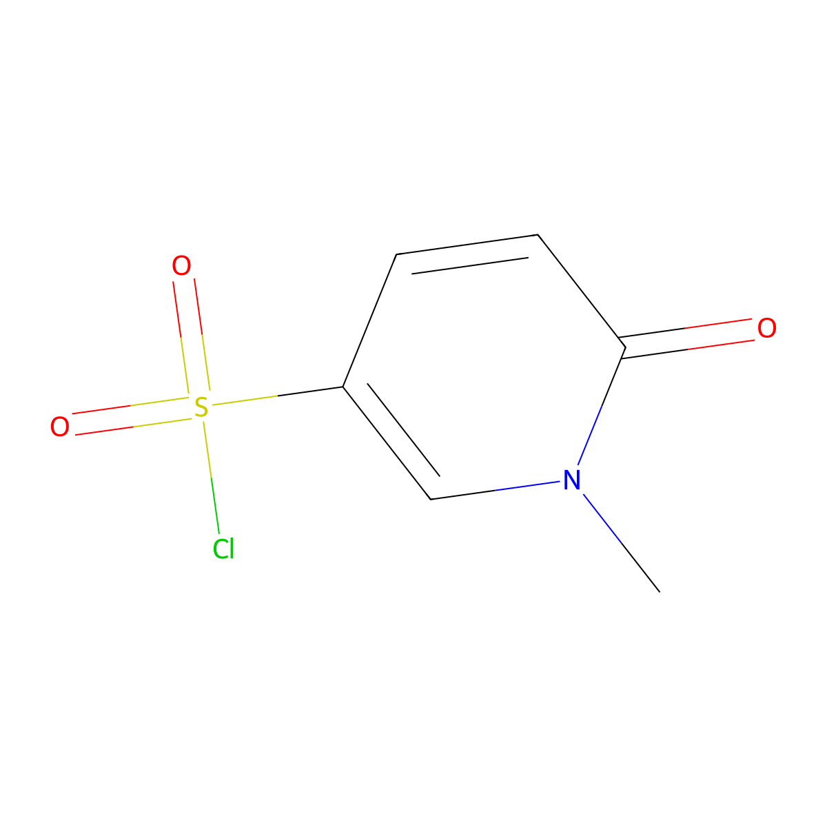 1-Methyl-6-oxo-1,6-dihydropyridine-3-sulfonylchloride molecular structure, CAS 1492029-20-5