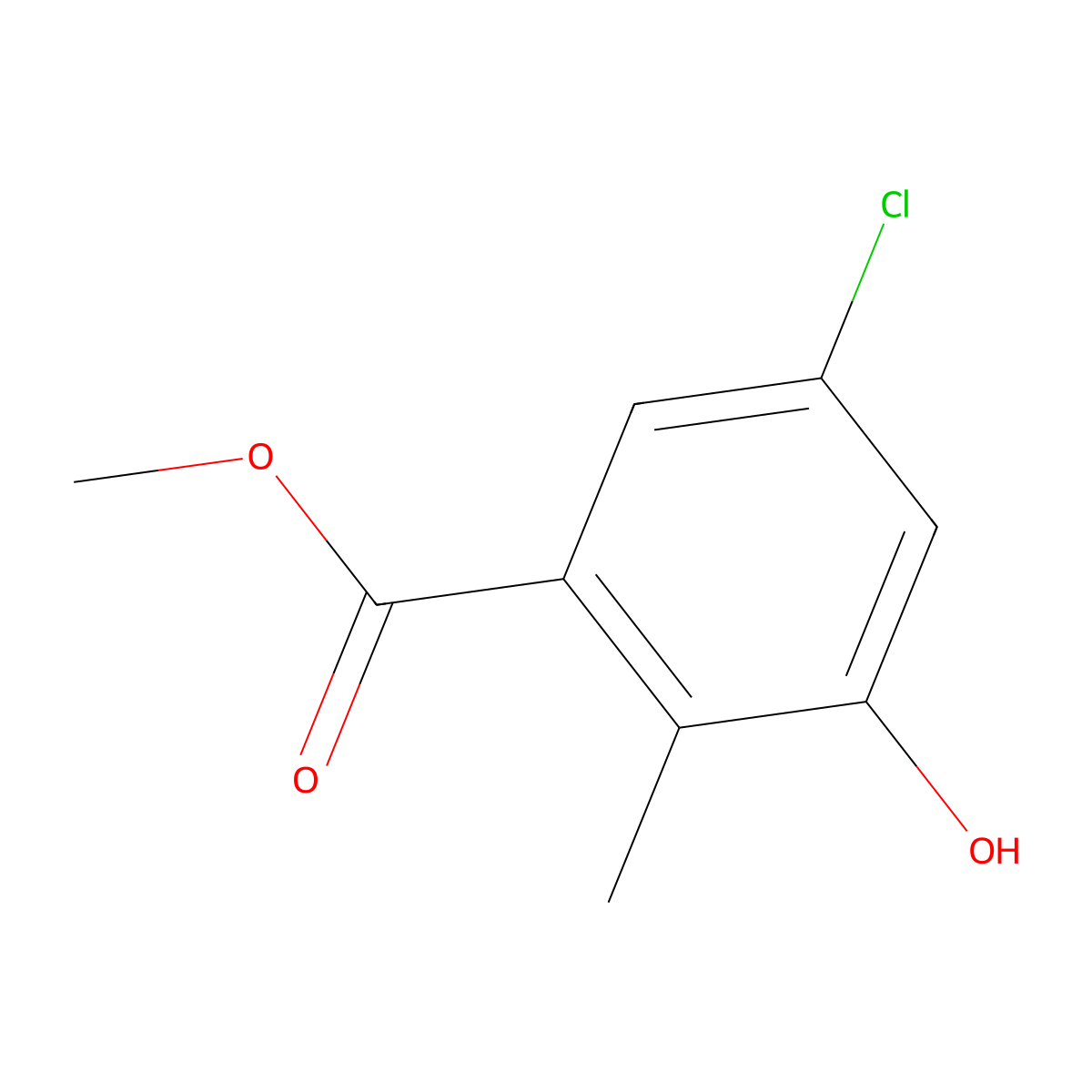 Methyl 5-chloro-3-hydroxy-2-methylbenzoate molecular structure, CAS 1492040-74-0