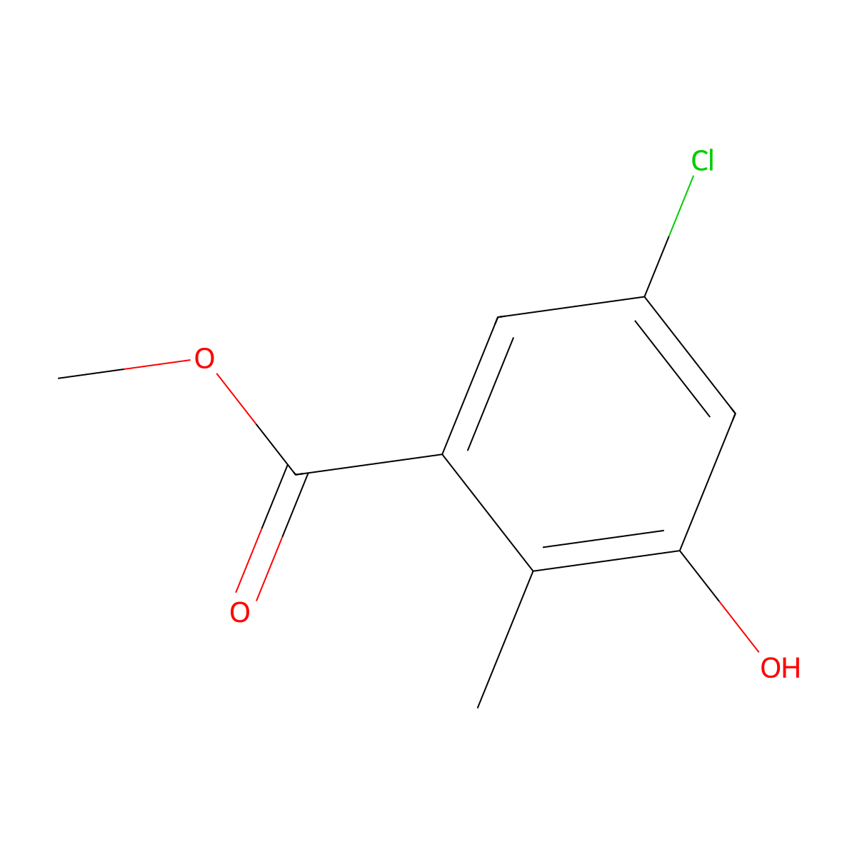 Methyl 5-chloro-3-hydroxy-2-methylbenzoate molecular structure, CAS 1492040-74-0