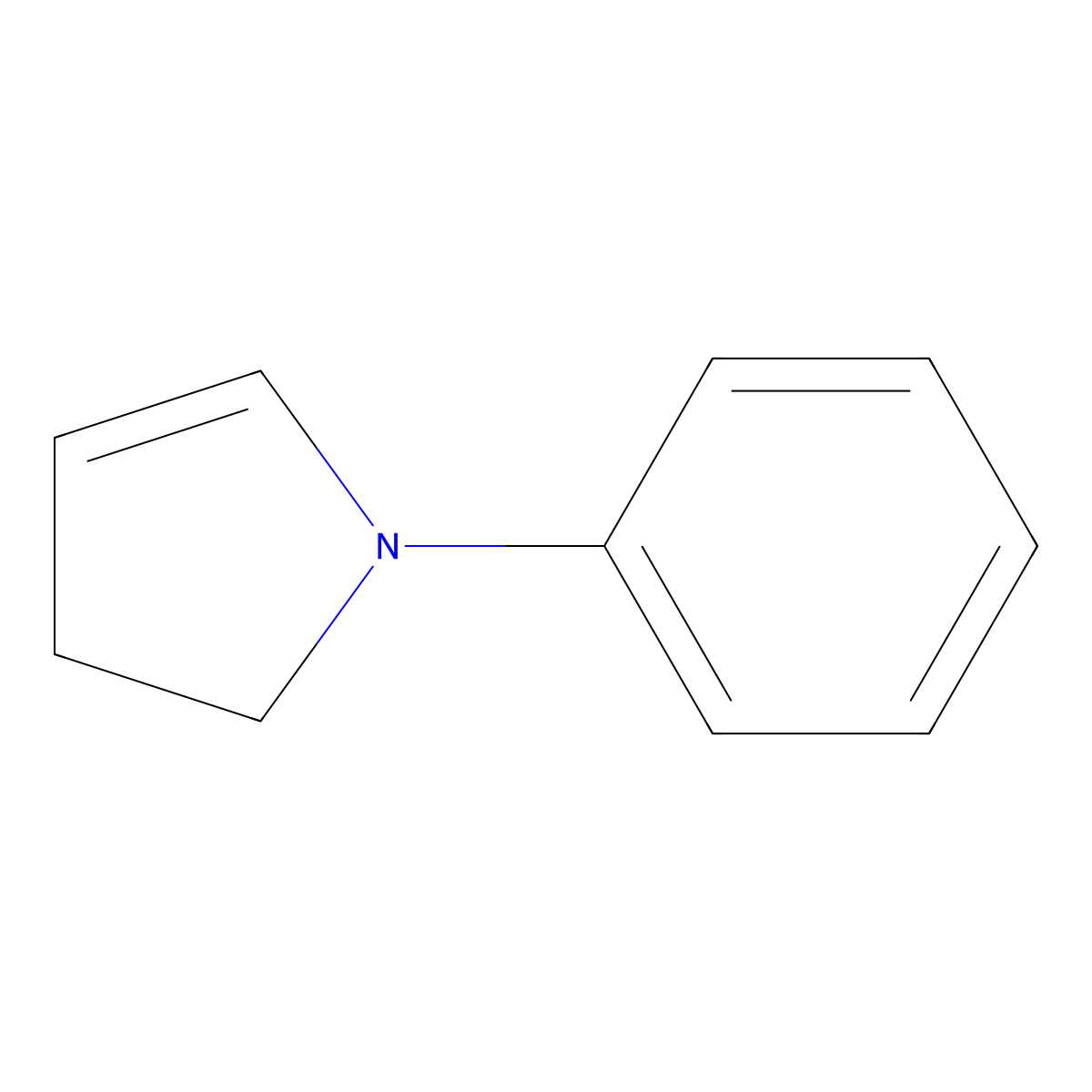 1-Phenyl-2,3-dihydro-1H-pyrrole molecular structure, CAS 149206-56-4
