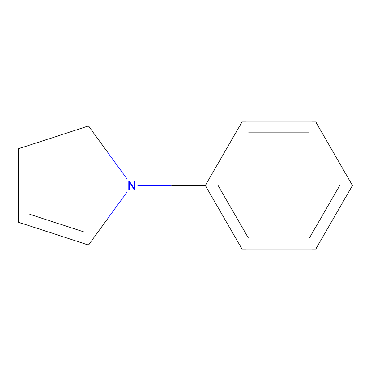 1-Phenyl-2,3-dihydro-1H-pyrrole molecular structure, CAS 149206-56-4