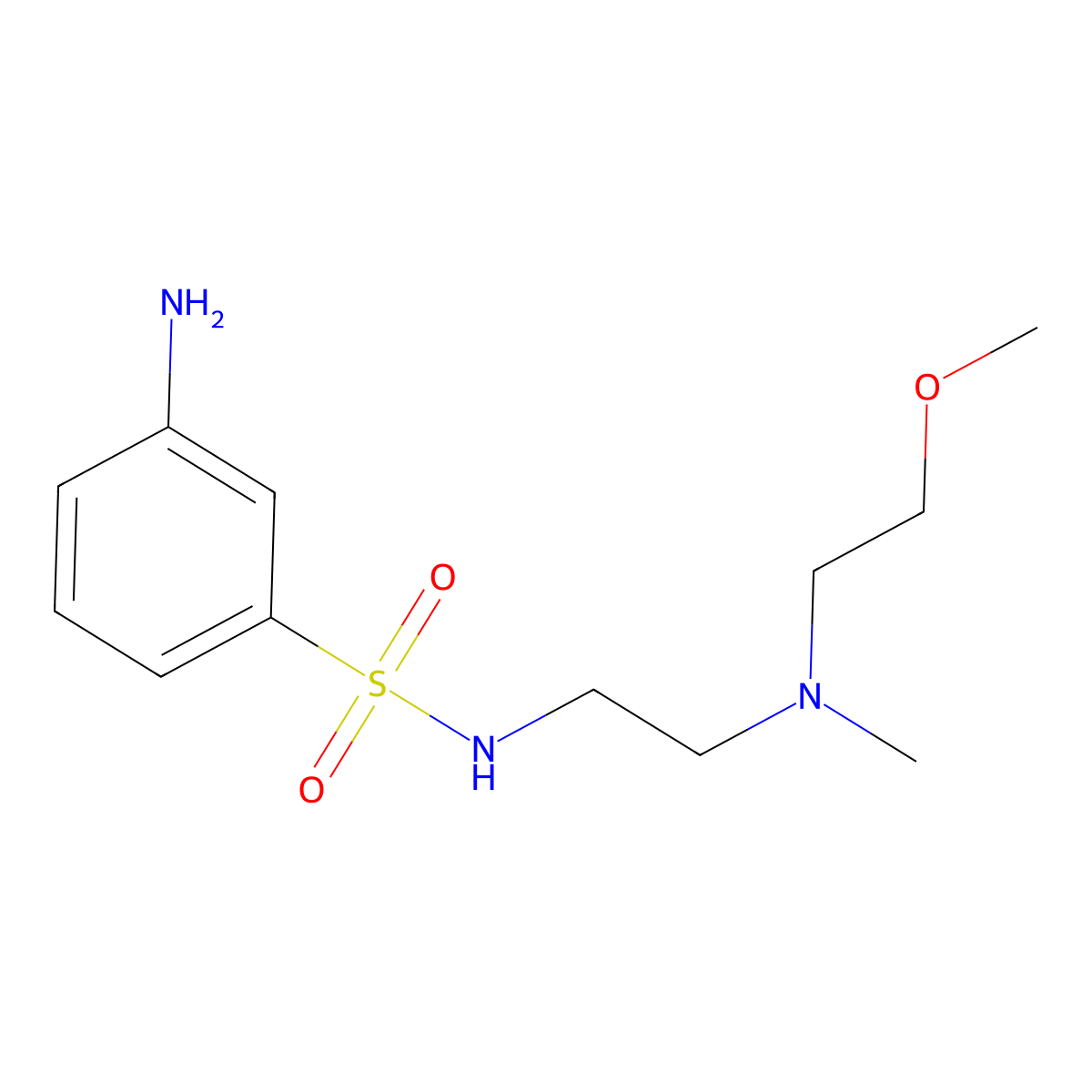 3-amino-N-{2-[(2-methoxyethyl)(methyl)amino]ethyl}benzene-1-sulfonamide molecular structure, CAS 1492079-74-9