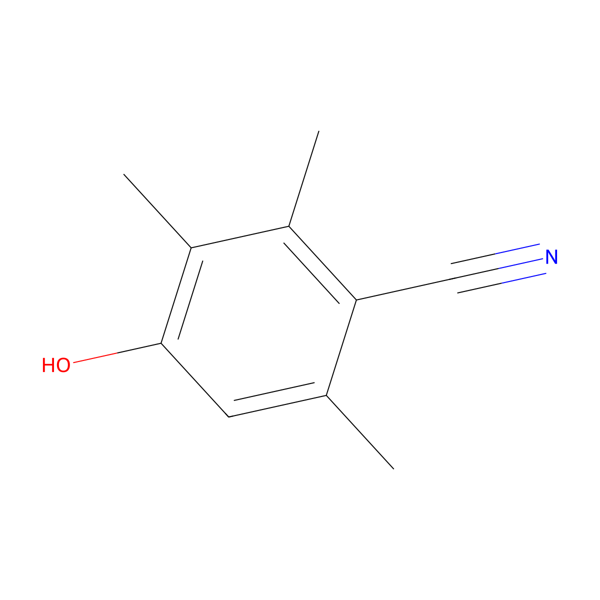4-Hydroxy-2,3,6-trimethylbenzonitrile molecular structure, CAS 1492086-97-1