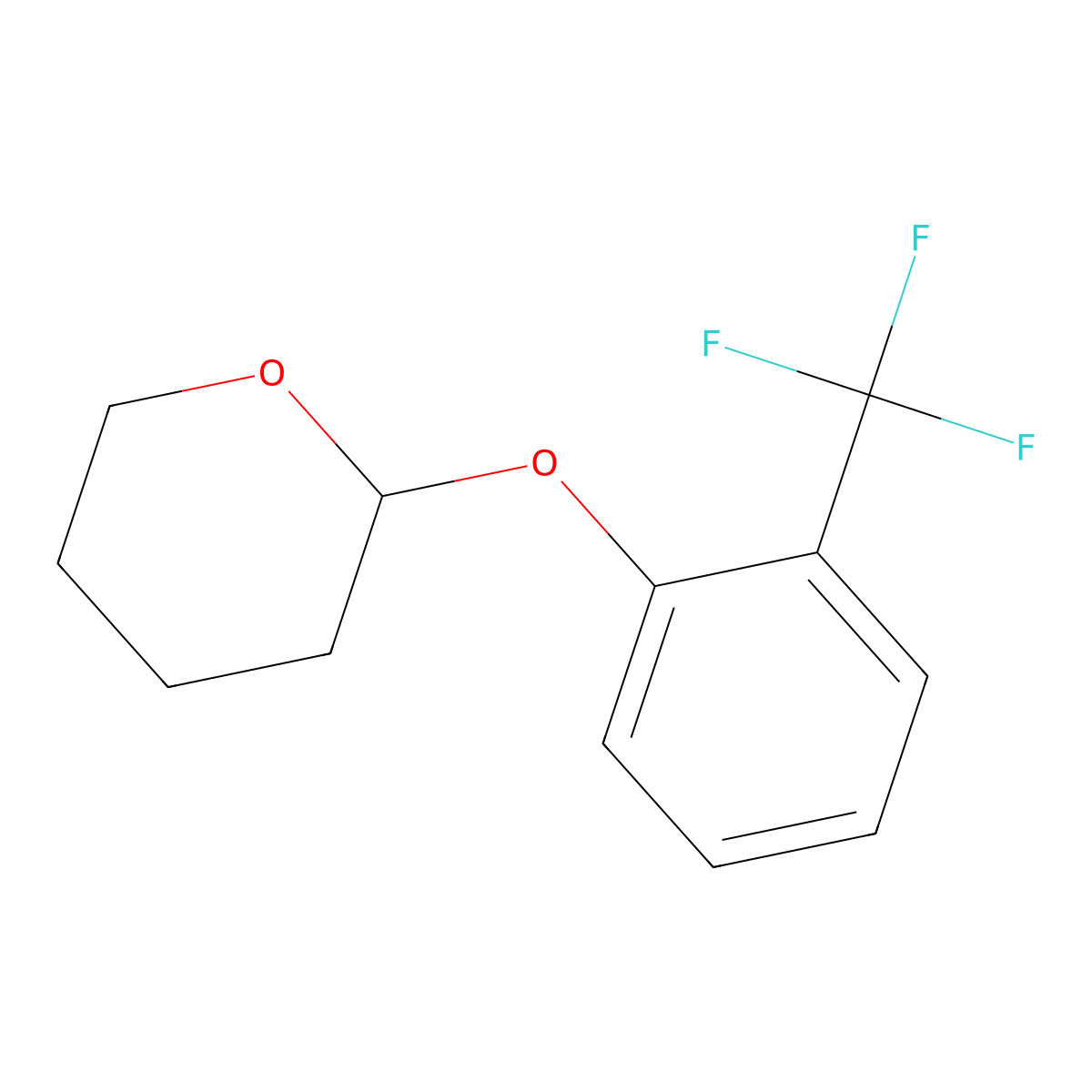 2-[2-(trifluoromethyl)phenoxy]tetrahydro-2H-pyrane molecular structure, CAS 149209-47-2