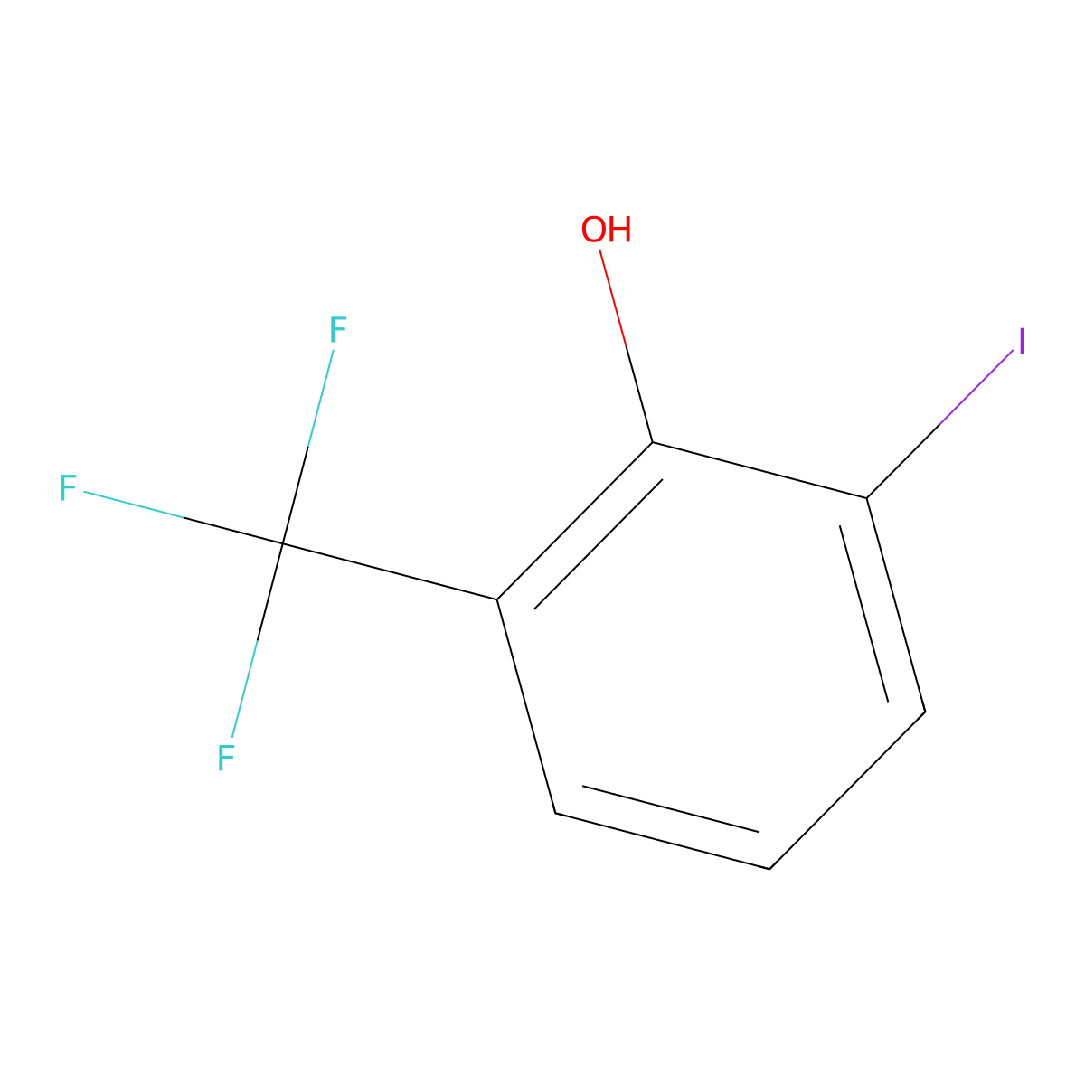 2-Iodo-6-(trifluoromethyl)phenol molecular structure, CAS 149209-48-3