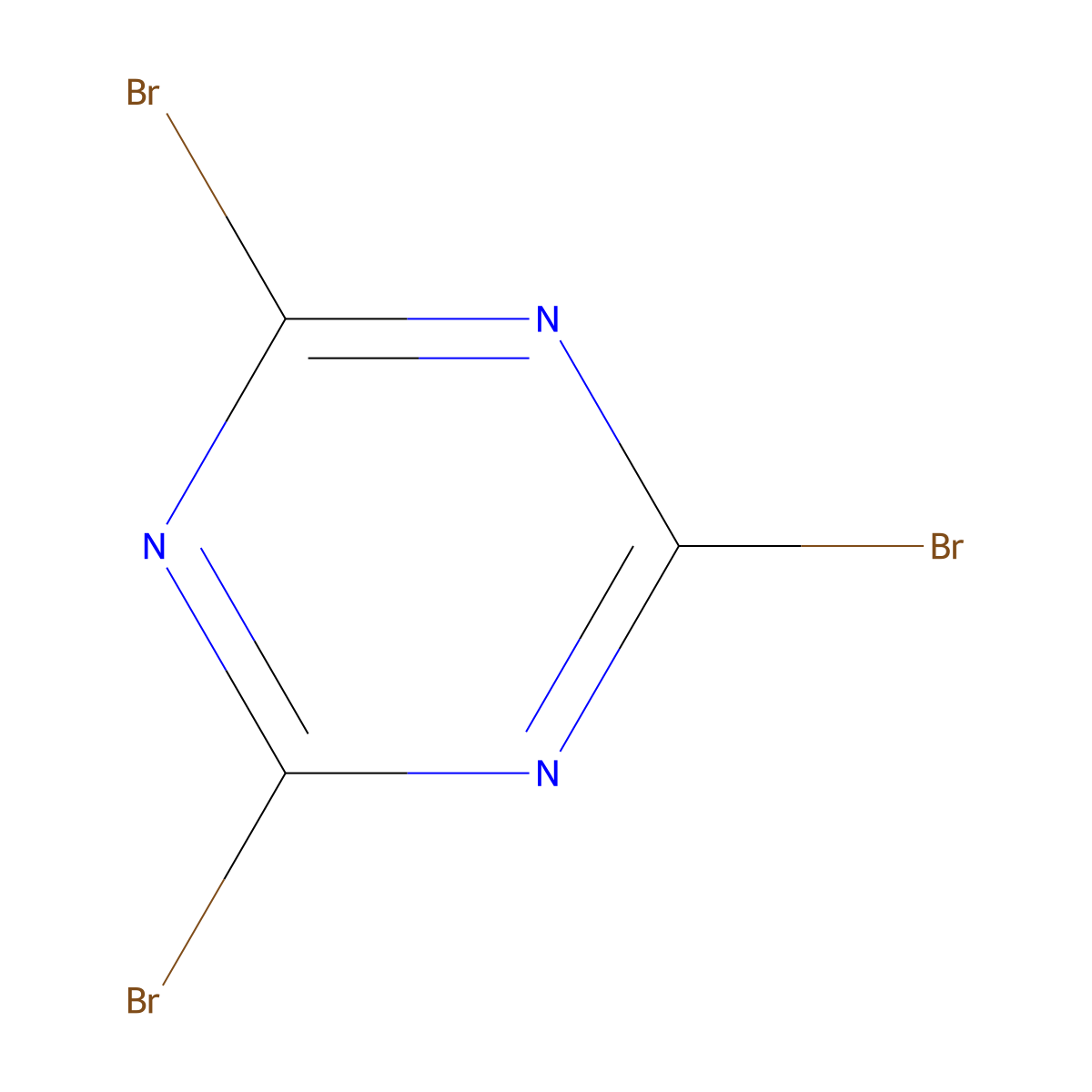 Cyanuric bromide molecular structure, CAS 14921-00-7