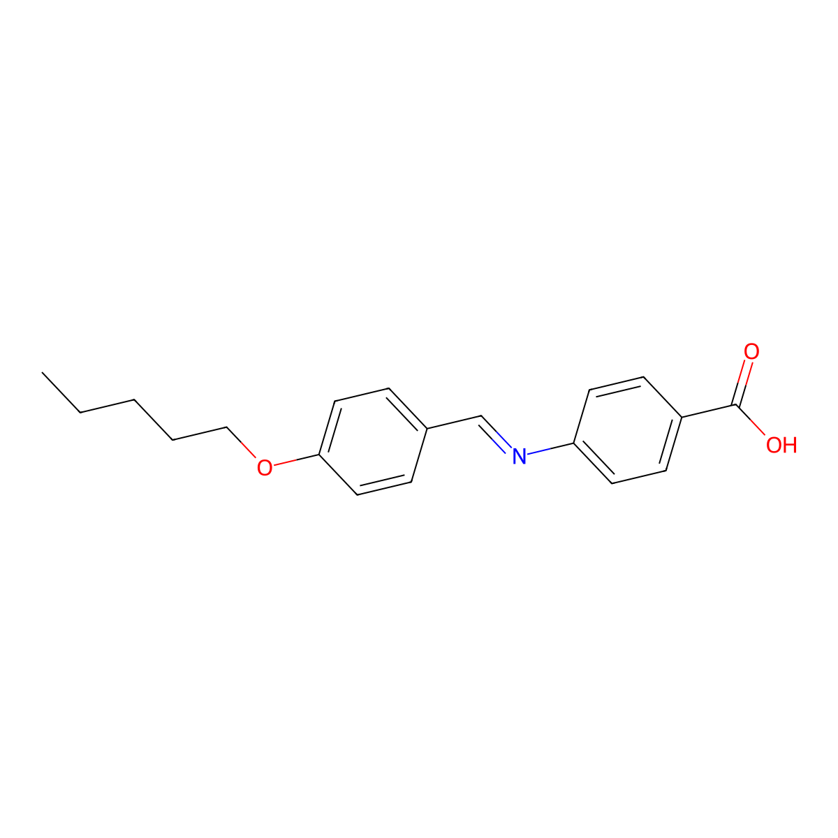 4-[(E)-{[4-(Pentyloxy)phenyl]methylidene}amino]benzoic acid molecular structure, CAS 14921-73-4