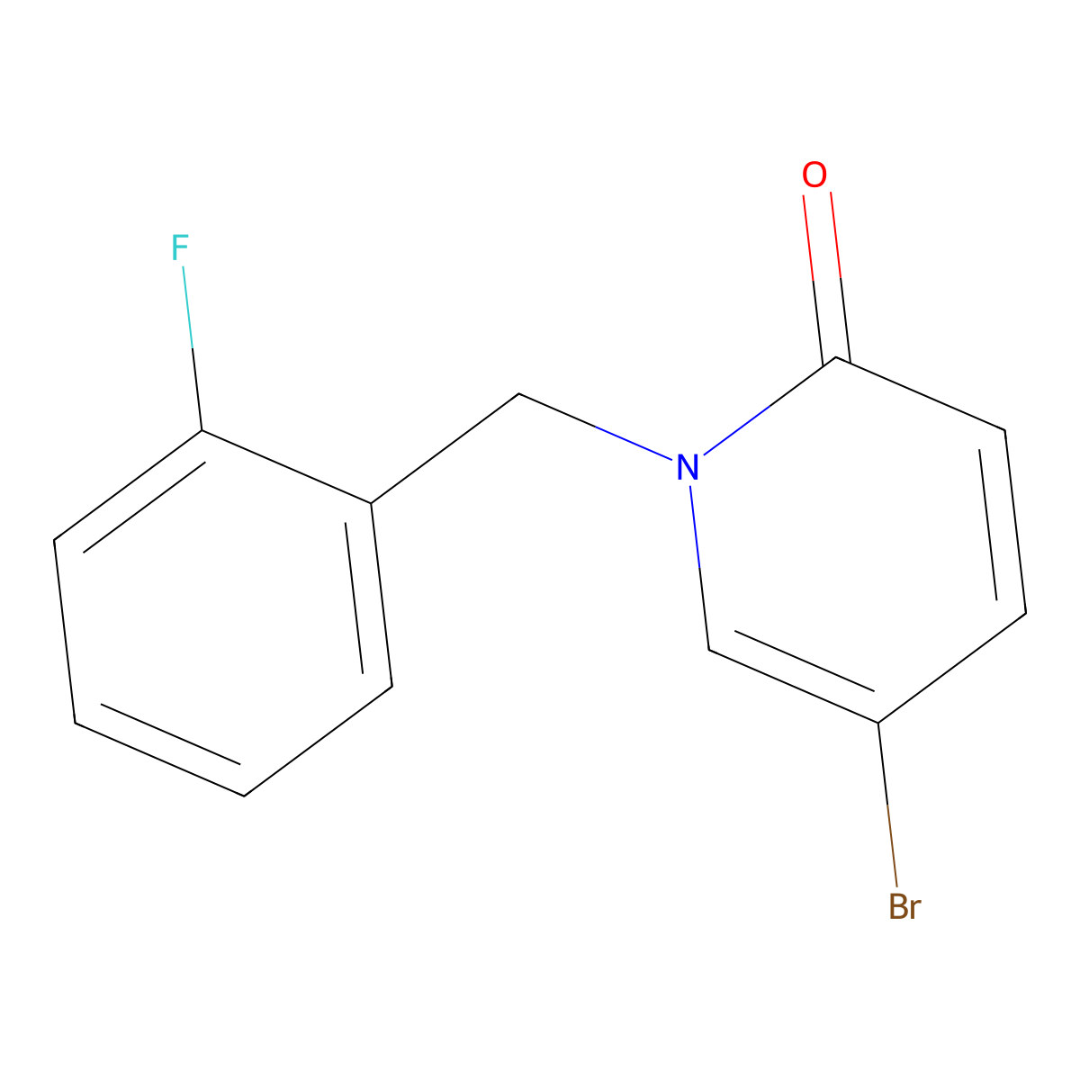 5-Bromo-1-(2-fluorobenzyl)pyridin-2(1H)-one molecular structure, CAS 1492148-75-0