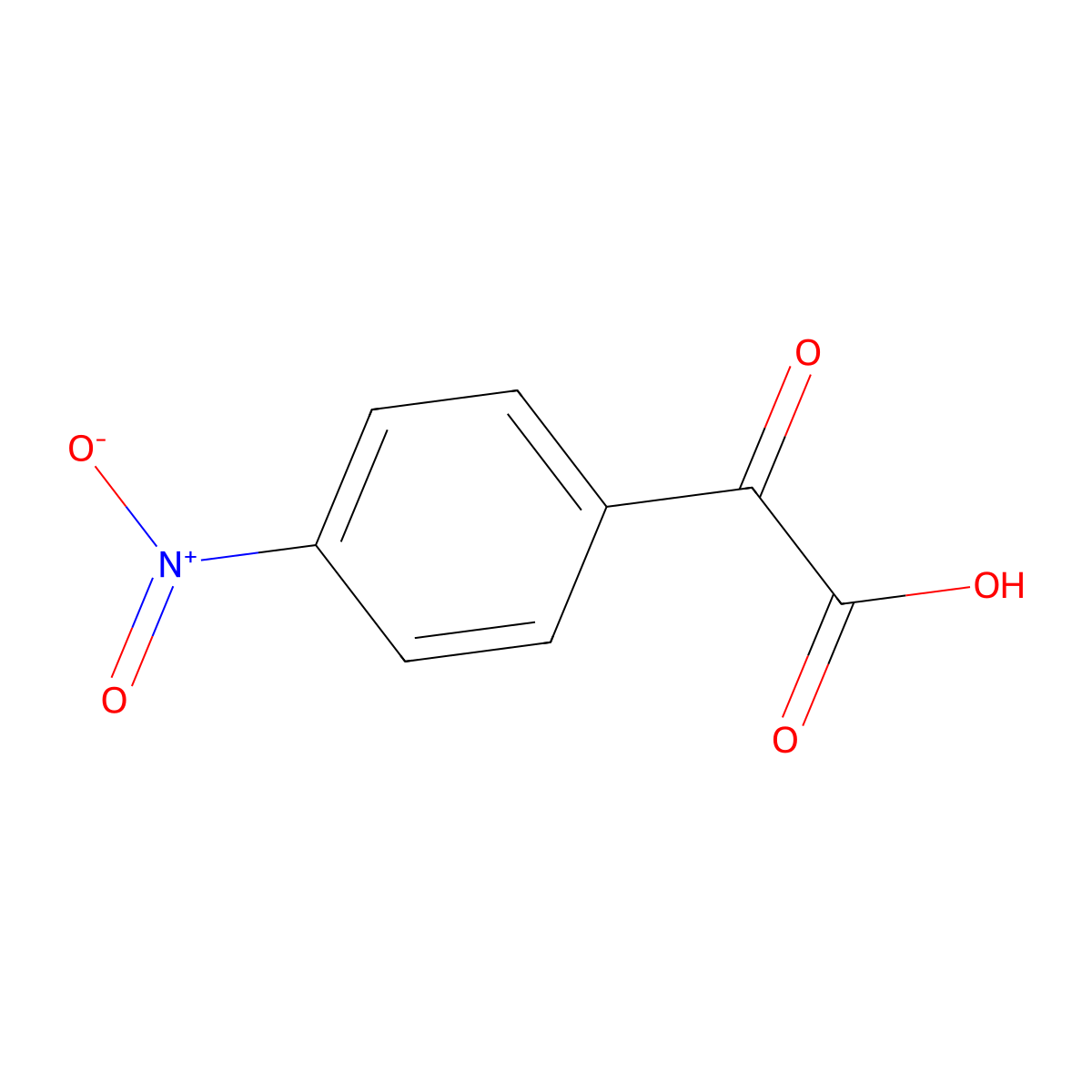 4-Nitrophenylglyoxylic acid molecular structure, CAS 14922-36-2