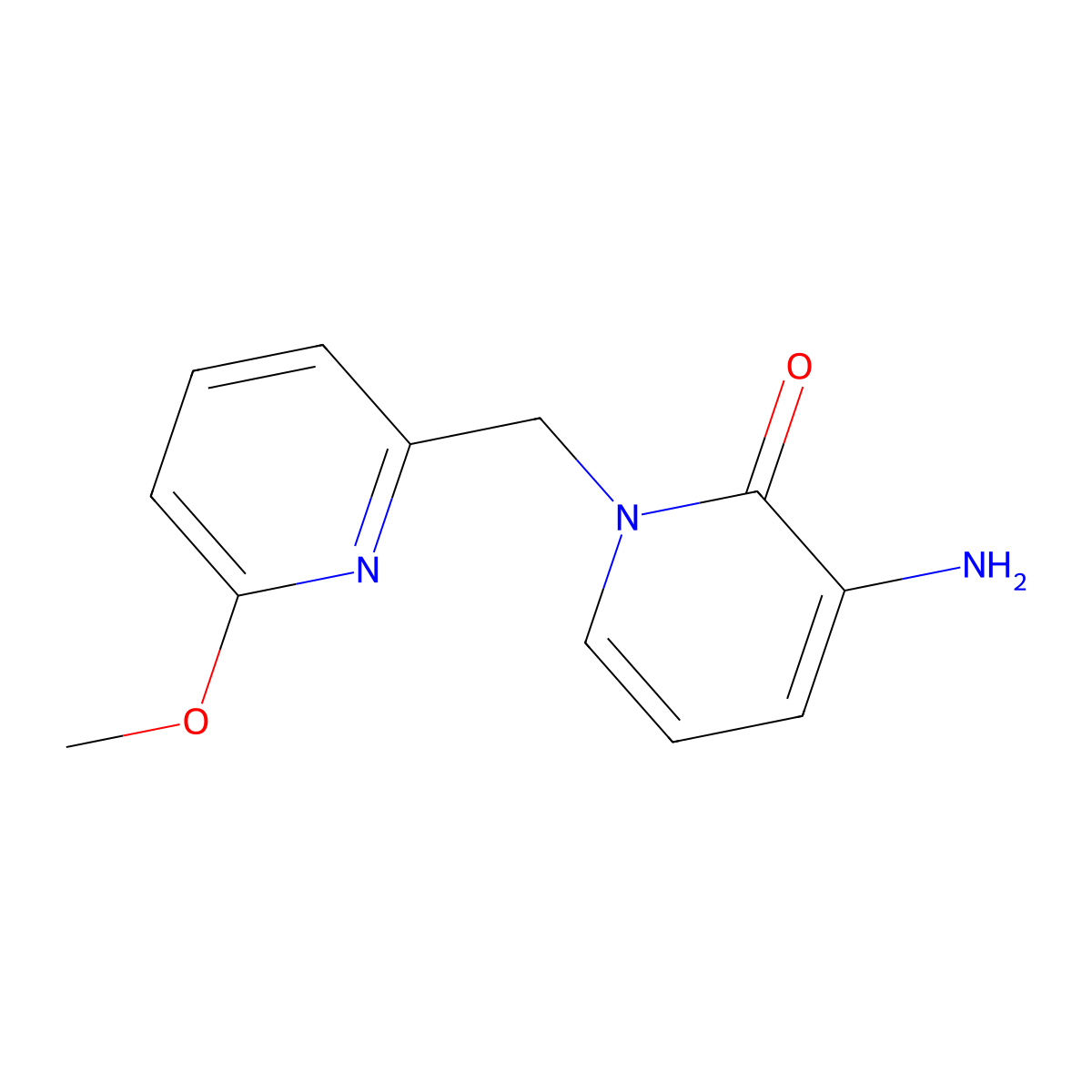 3-Amino-1-[(6-methoxypyridin-2-yl)methyl]-1,2-dihydropyridin-2-one molecular structure, CAS 1492204-74-6