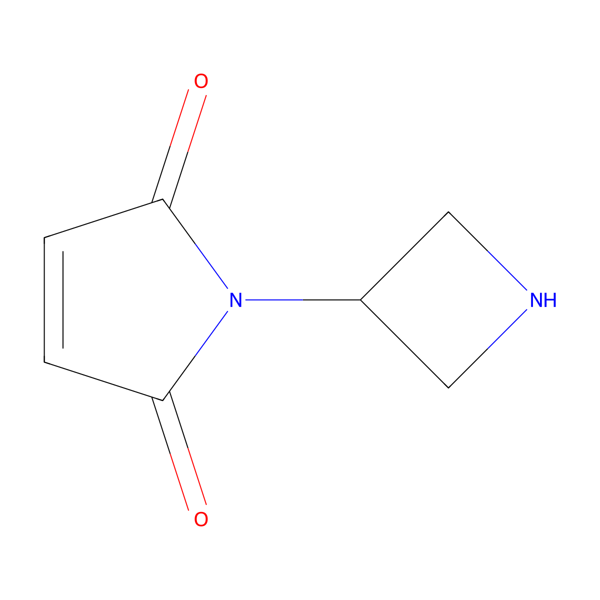 1-(azetidin-3-yl)-2,5-dihydro-1H-pyrrole-2,5-dione molecular structure, CAS 1492207-73-4