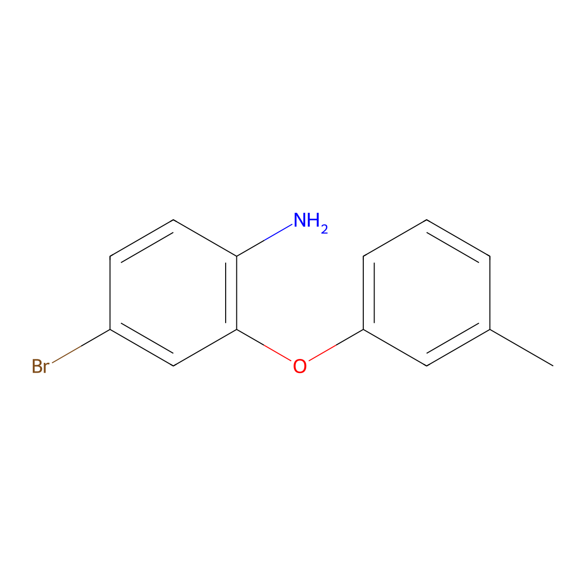 4-Bromo-2-m-tolyloxy-phenylamine molecular structure, CAS 1492210-64-6