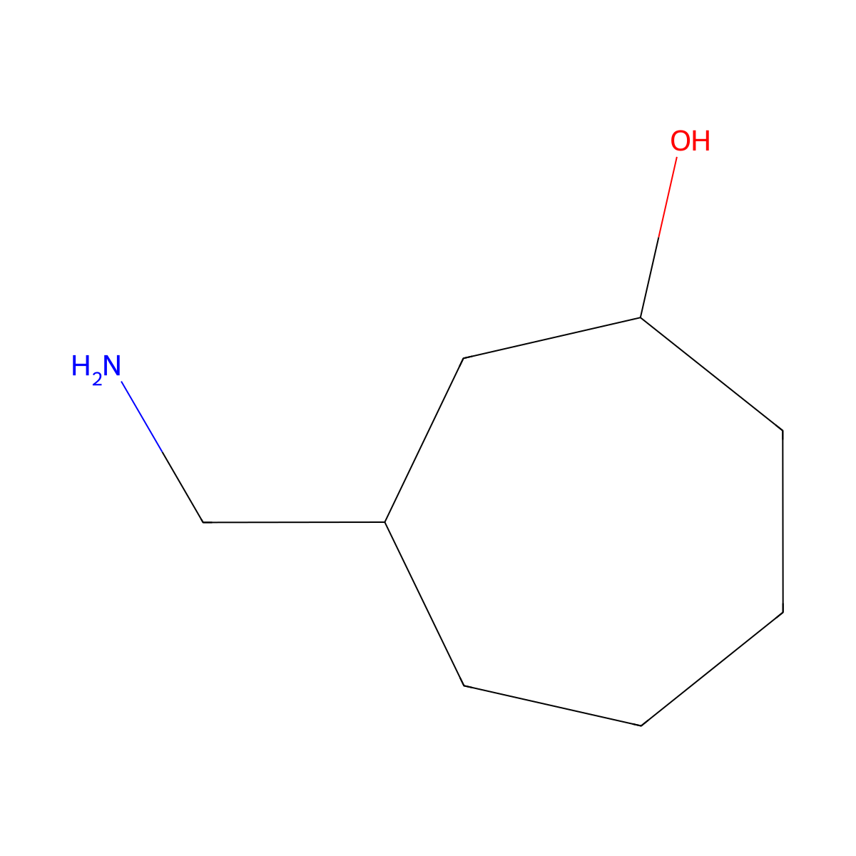 3-(Aminomethyl)cycloheptan-1-ol molecular structure, CAS 1492210-75-9