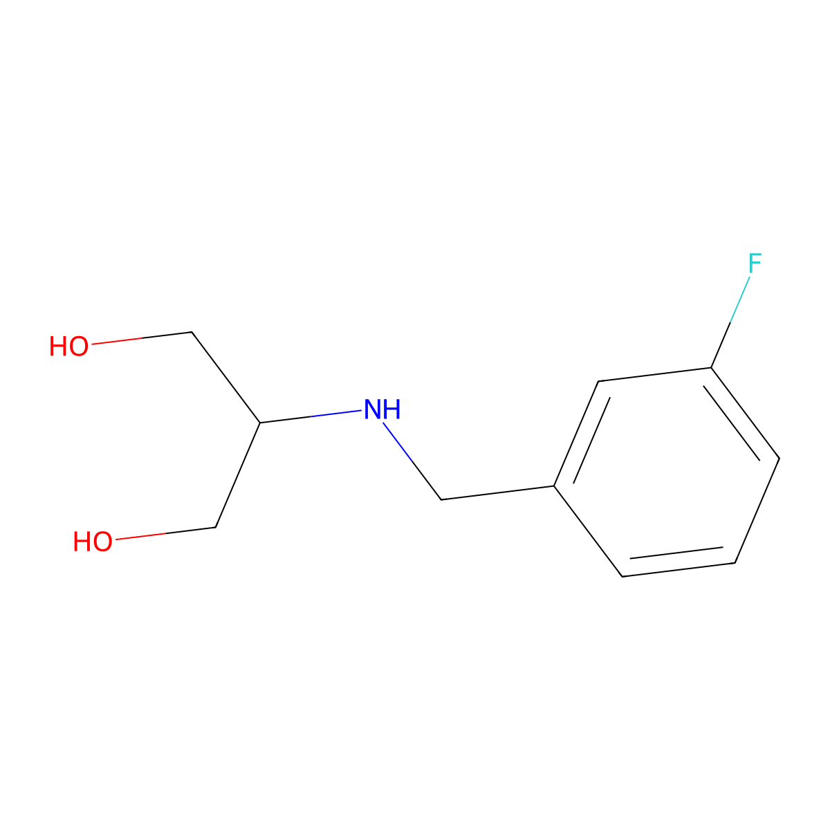 2-{[(3-Fluorophenyl)methyl]amino}propane-1,3-diol molecular structure, CAS 1492217-57-8
