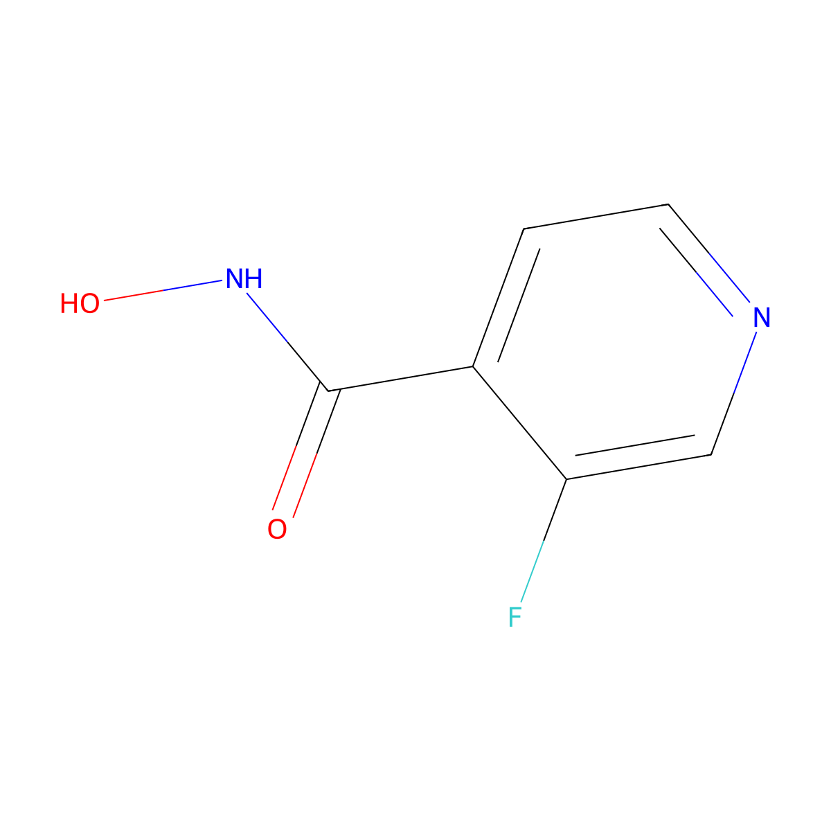 3-fluoro-N-hydroxypyridine-4-carboxamide molecular structure, CAS 1492231-04-5