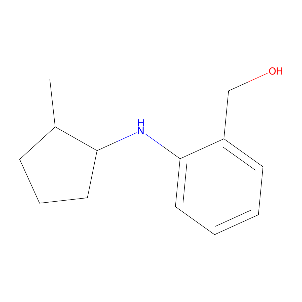 {2-[(2-Methylcyclopentyl)amino]phenyl}methanol molecular structure, CAS 1492235-84-3