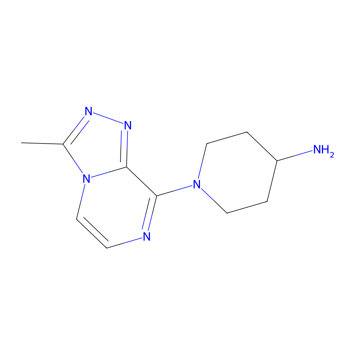 1-(3-Methyl-[1,2,4]triazolo[4,3-a]pyrazin-8-yl)piperidin-4-amine molecular structure, CAS 1492244-81-1