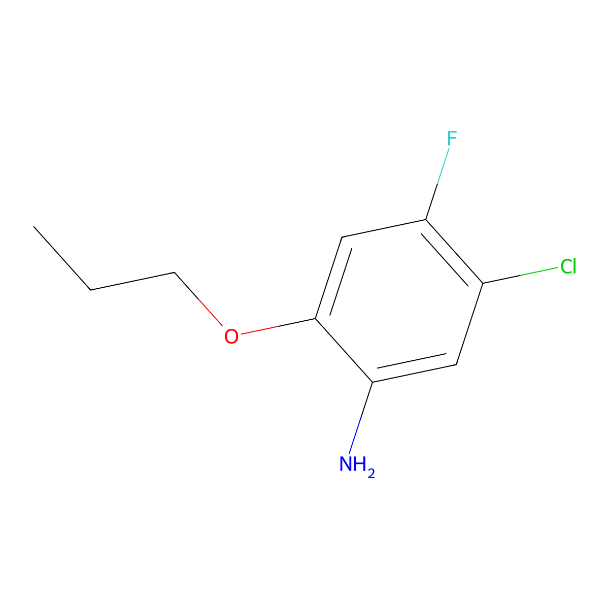 5-Chloro-4-fluoro-2-propoxyaniline molecular structure, CAS 1492260-05-5