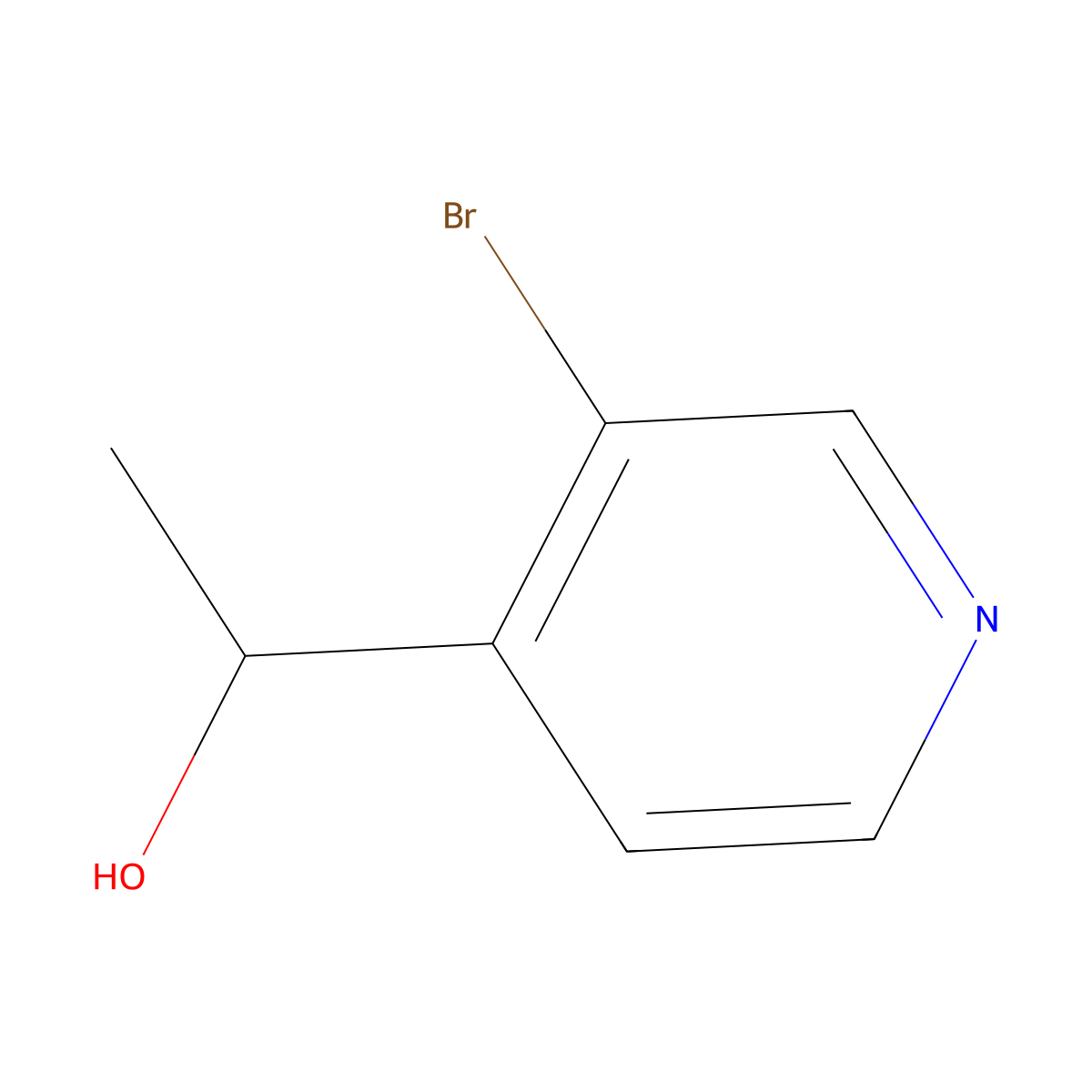 1-(3-Bromopyridin-4-yl)ethanol molecular structure, CAS 149227-04-3