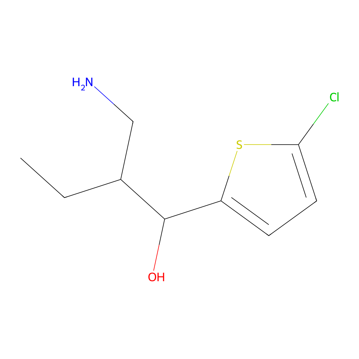 2-(Aminomethyl)-1-(5-chlorothiophen-2-yl)butan-1-ol molecular structure, CAS 1492288-19-3