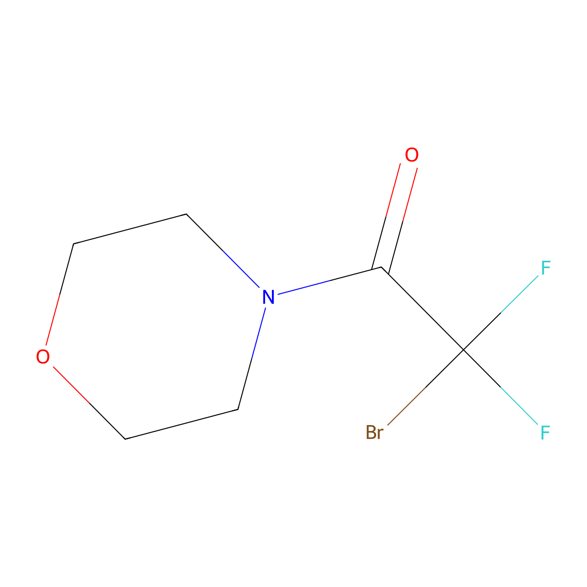 2-Bromo-2,2-difluoro-1-morpholinoethan-1-one molecular structure, CAS 149229-27-6