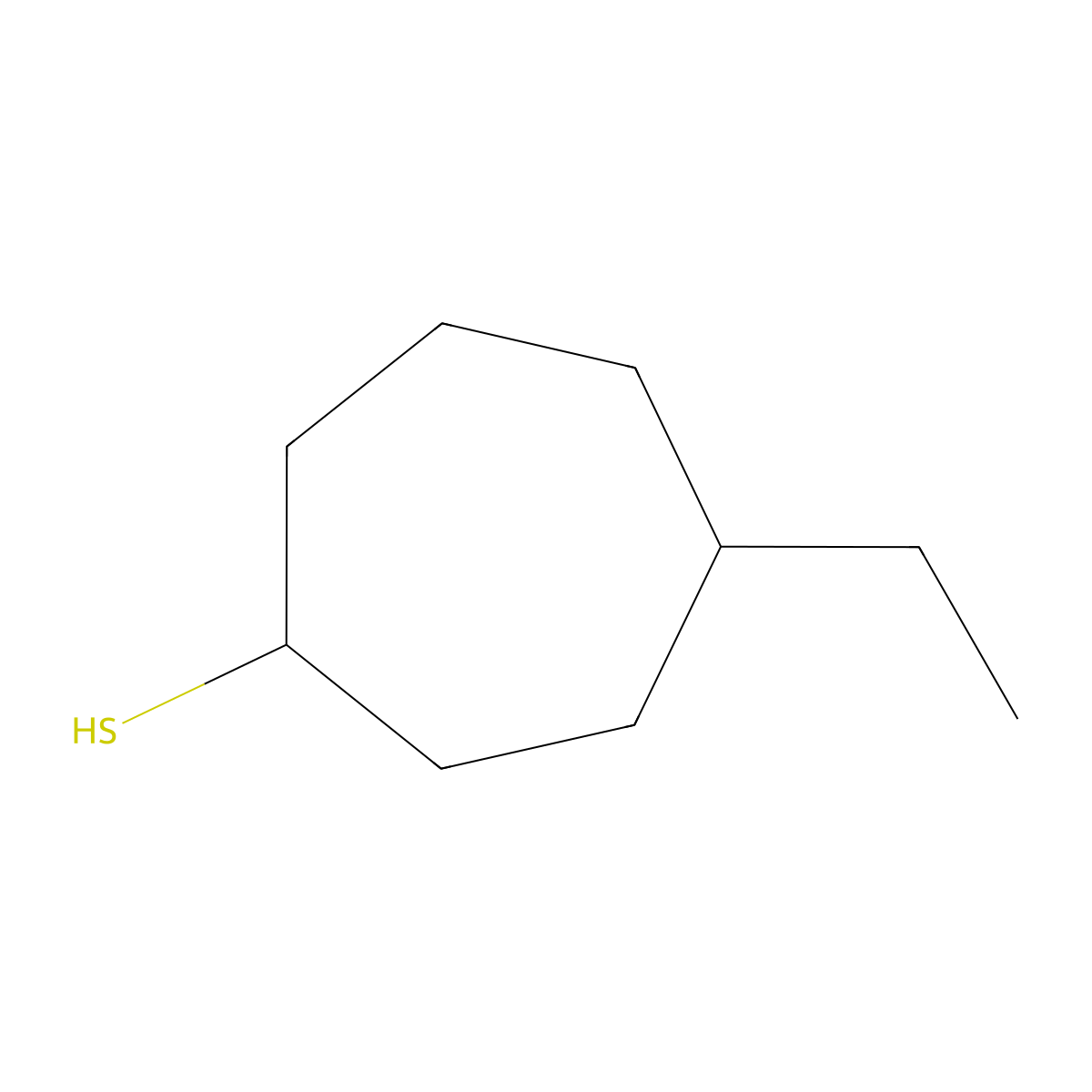 4-Ethylcycloheptane-1-thiol molecular structure, CAS 1492291-24-3
