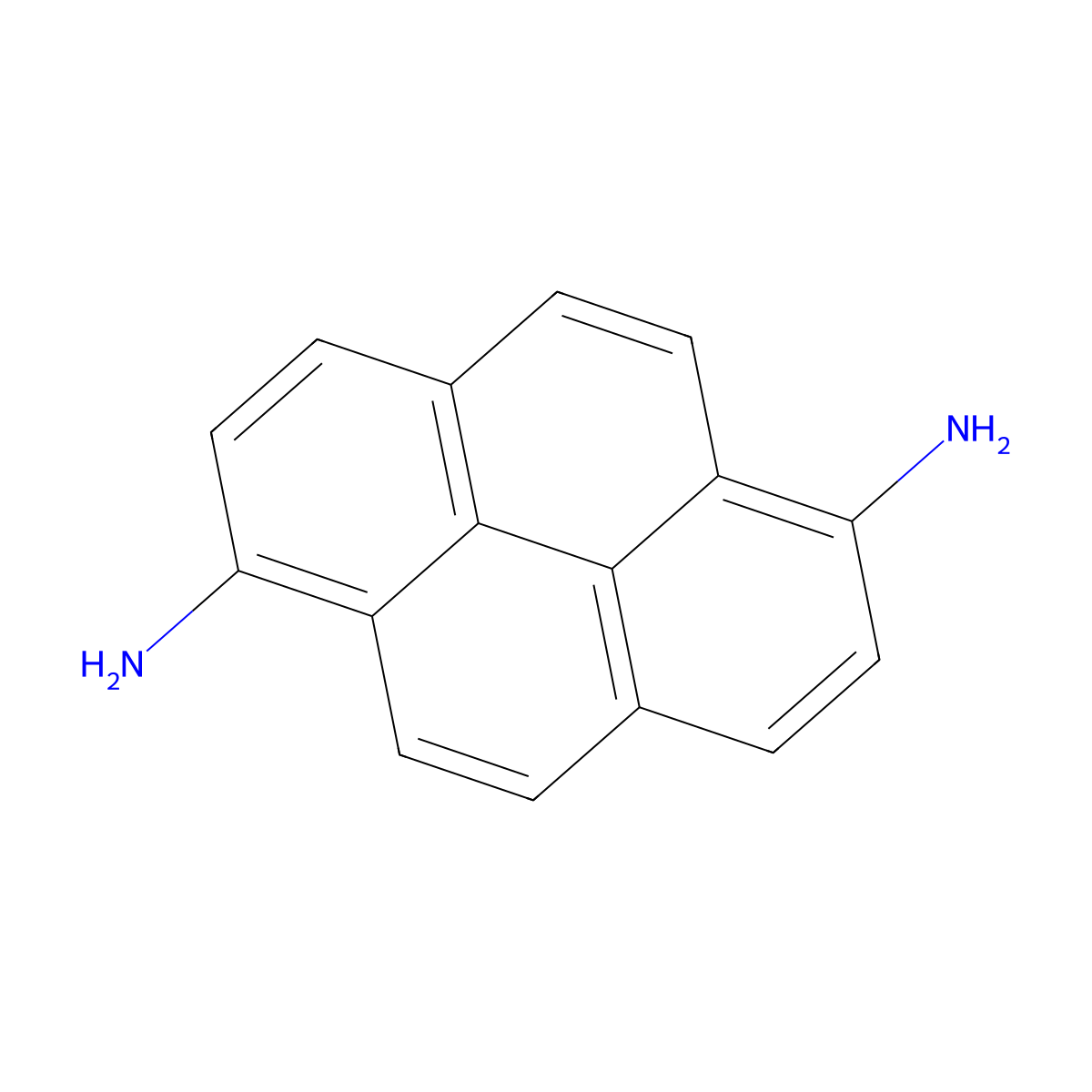 1,6-Diaminopyrene molecular structure, CAS 14923-84-3